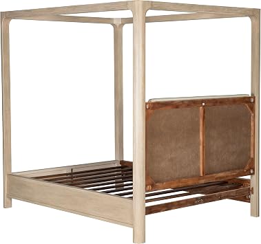 Coaster Home Furnishings - Solano - Wood - Canopy Bed with Arched Posts, Upholstered Headboard and Platform Panel Base - Bedroom - Queen Size - Weathered Mango - 222520Q