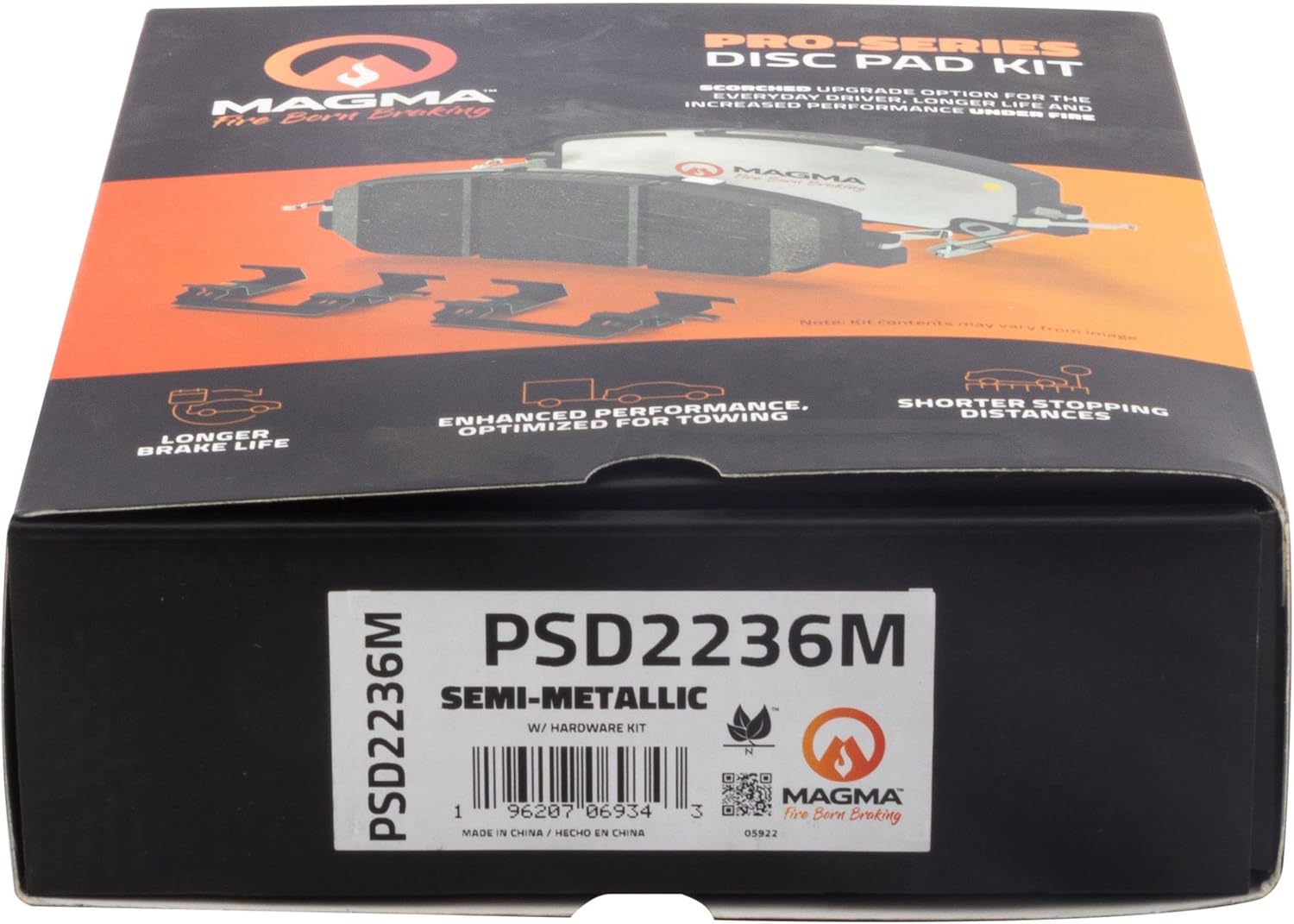 MAGMA Pro-Series PSD2236M Semi-Metallic Brake Pads, Rear