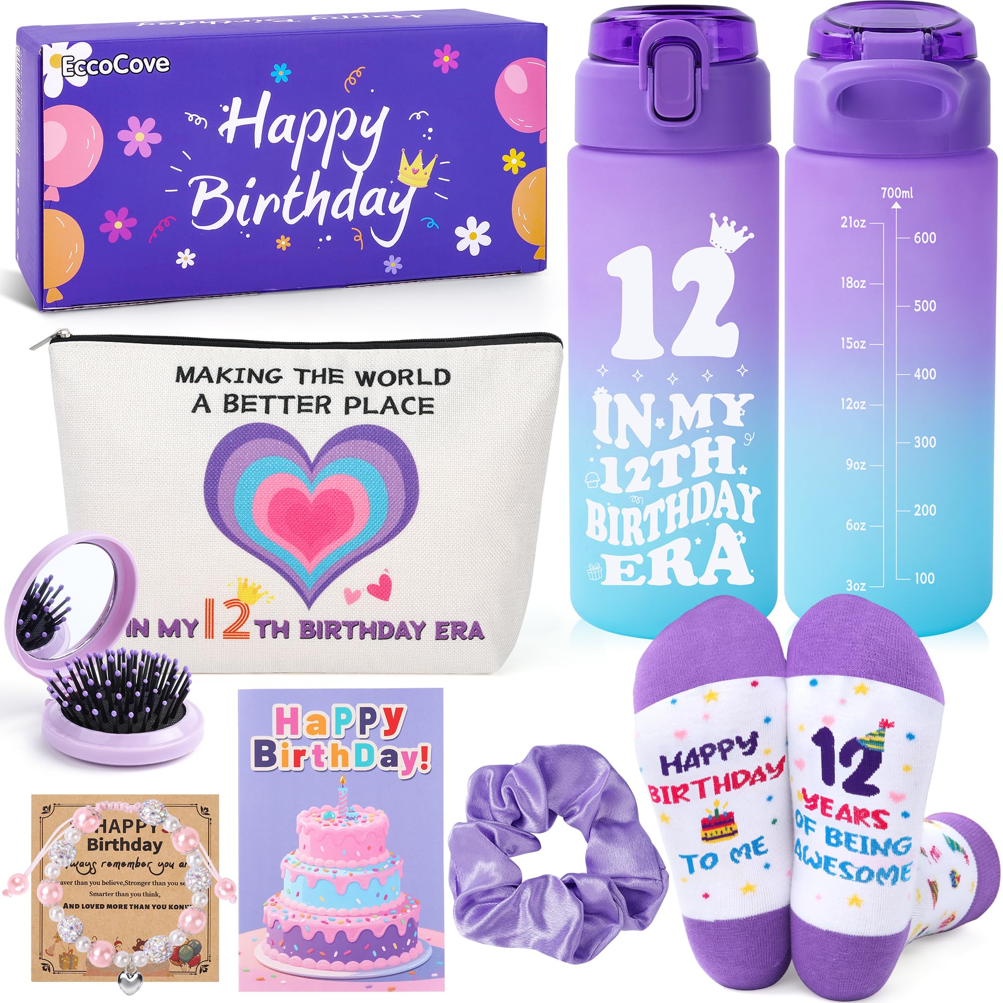 EccoCove 12th Birthday Gifts for Girls – Birthday Gifts for Girls Age 12, 12 Year Old Girl Gifts for Bday, Bday Gifts for 12 Year Old Girl, Daughter, Niece, Granddaughter