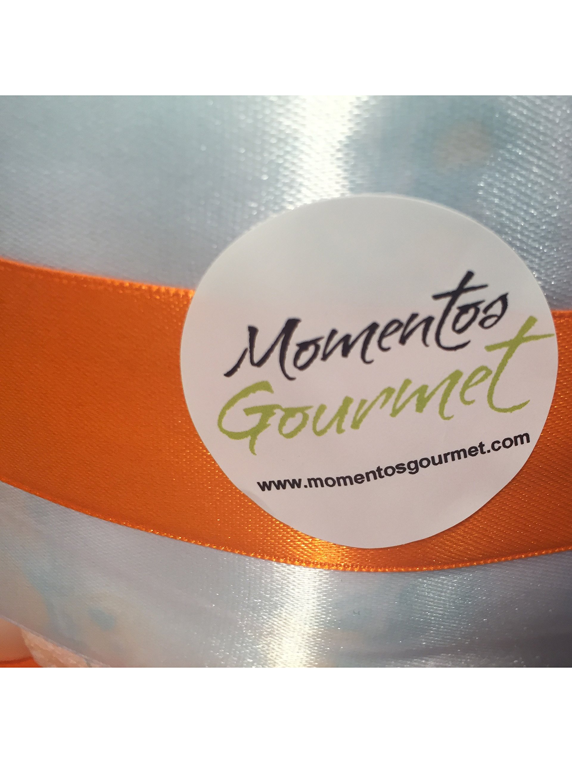 Tarta de pañales Johnson´s baby naranja (Talla 2 (3-6 kg)) by MomentosGourmet Añade tu dedicatoria personalizada. Regalo para bebé muy práctico. Cesta Canastilla recién nacido. Diaper Cake