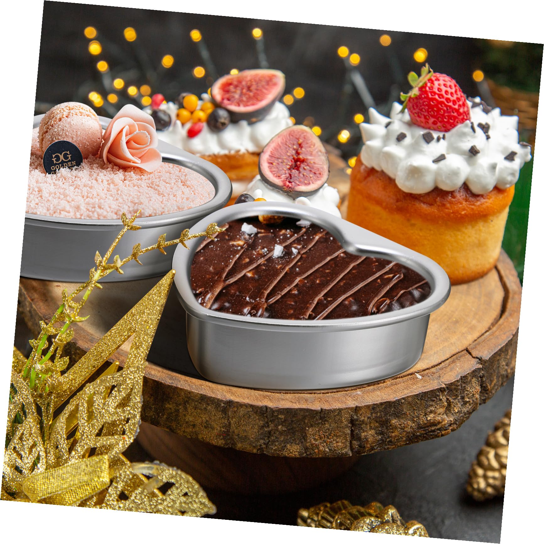 TOPBATHY 6 Piezas Molde de torta bandeja de hornear cajas de silicona para cupcakes molde redondo molde bizcocho magdalenas pastel de chocolate utensilios para hornear duraderos Metal moho