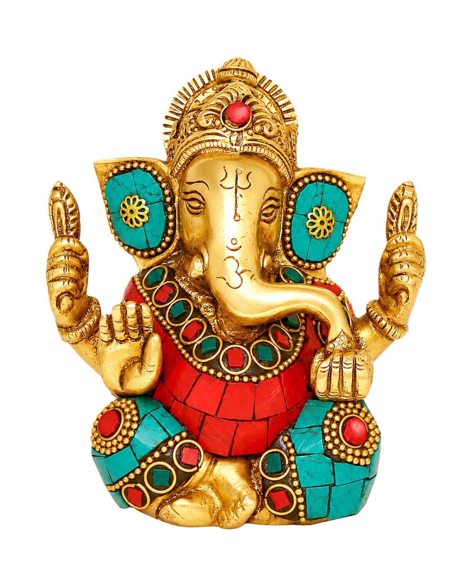 Brass Ganesha Statue - Health & Happiness Decor -1