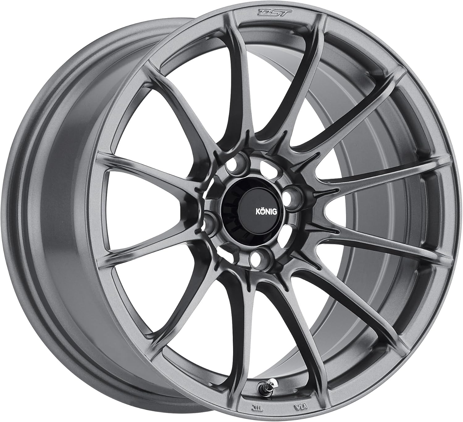 Konig DIAL IN Matte Grey Wheel with Painted (15 x 9. inches /4 x 100 mm, 35 mm Offset)