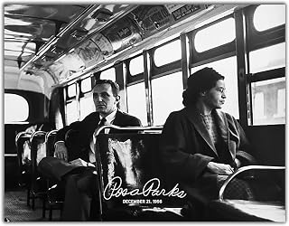 Rosa Parks Ride on Bus - 1956 Vintage Historic Wall Art Print - 11x14 UNFRAMED Antique Retro Black and White Reproduction Picture.