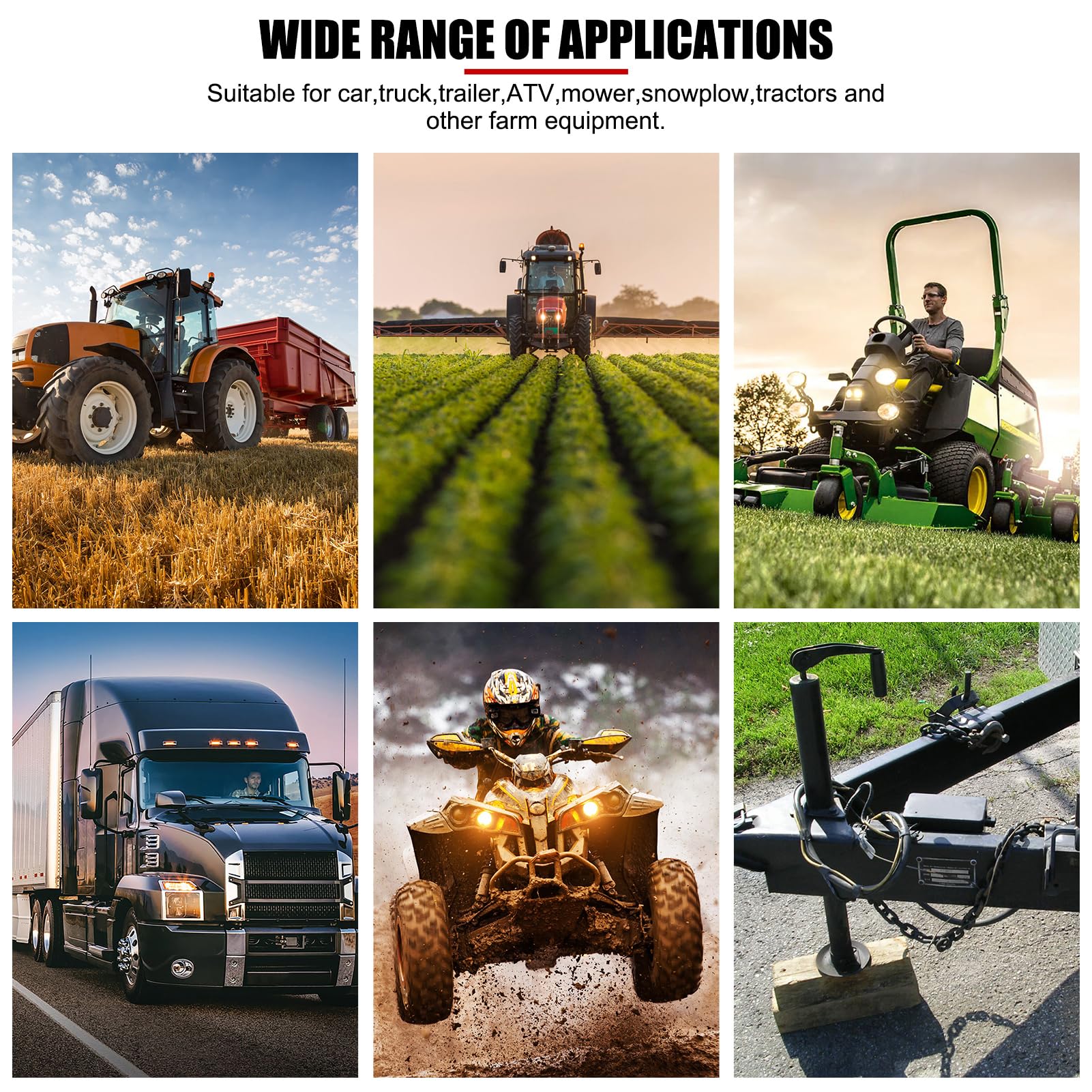 50 pièces Kit d'assortiment de broches Lynch goupille de sécurité annulaire en acier pour remorque de tracteur agricole，goupille clip