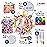 J MARK Toddler Painting Set - 38-Piece Set with Art Smock, 6 Washable Tempera Paints, Painting Paper, Brushes, Sponges, Painting Tools and Palette (Colors)
