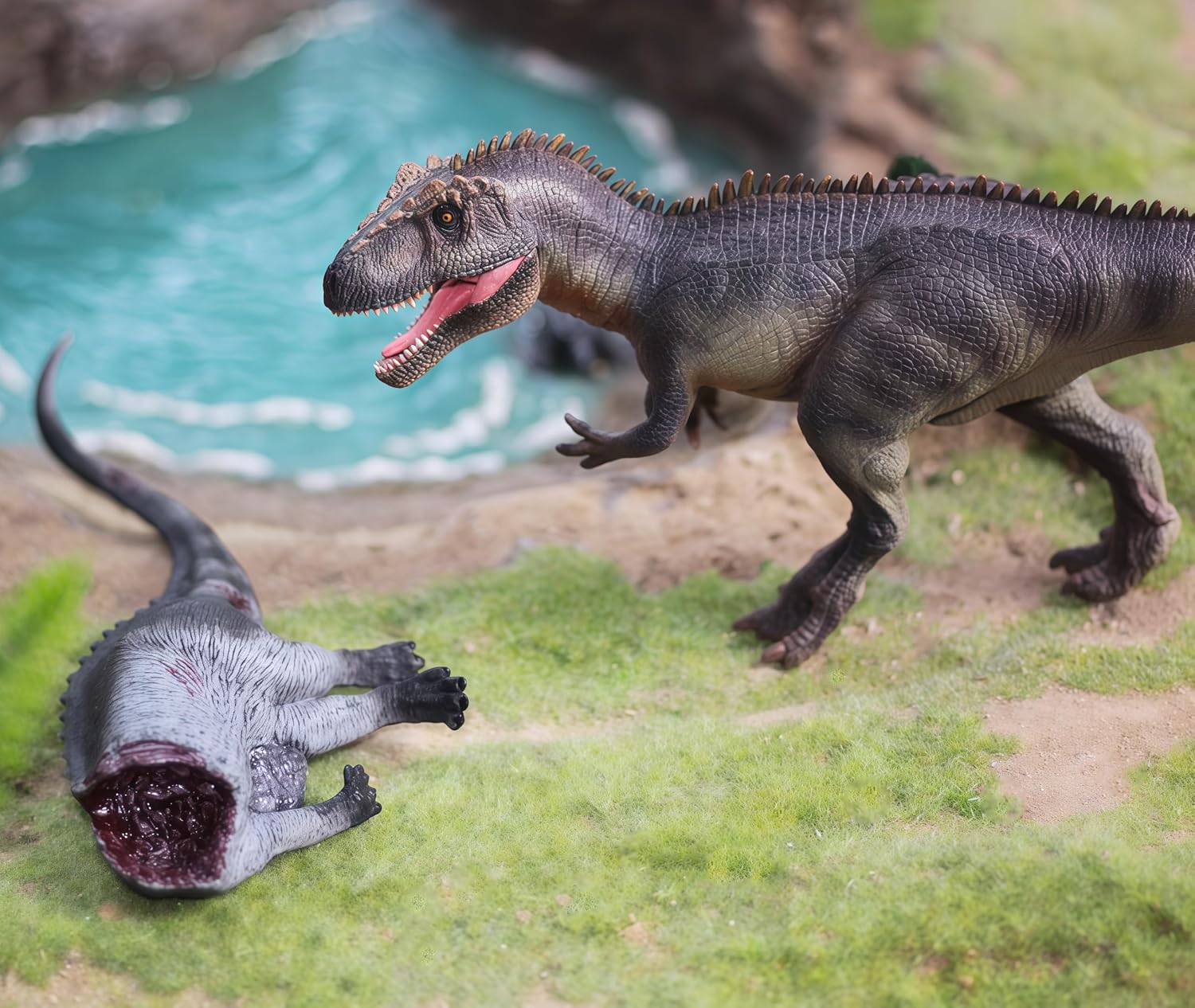 Gemini&Genius Giganotosaurus Action Figure Toy, G-Rex Dinosaur with Moveable Jaw, Beautiful and Accurate Sculptures of Dino Toy Figure, Perfect for Gift, Collection, Display & Play for Kids