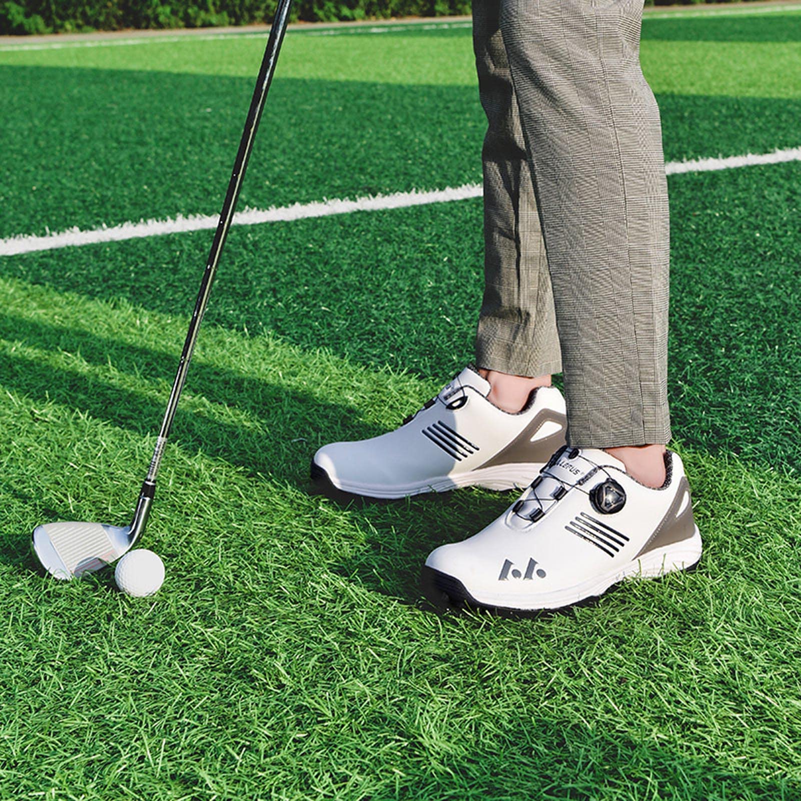 BLBK Scarpe da golf impermeabili da uomo con sistema in pizzo