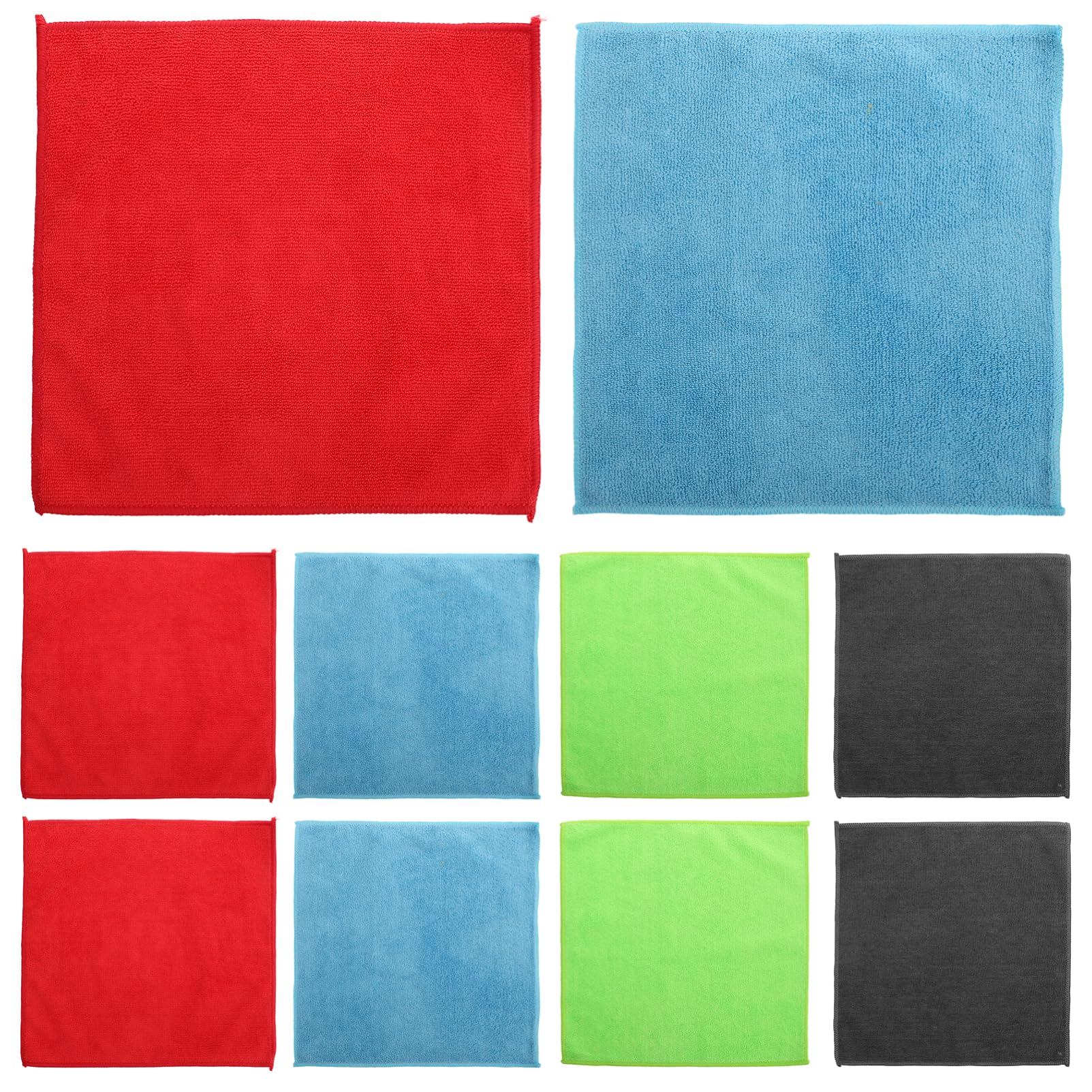 Paños de Limpieza de Microfibra para Coche y Cocina, 24 Piezas, Ultraabsorbentes y Multiusos para Limpieza y Secado Rápido