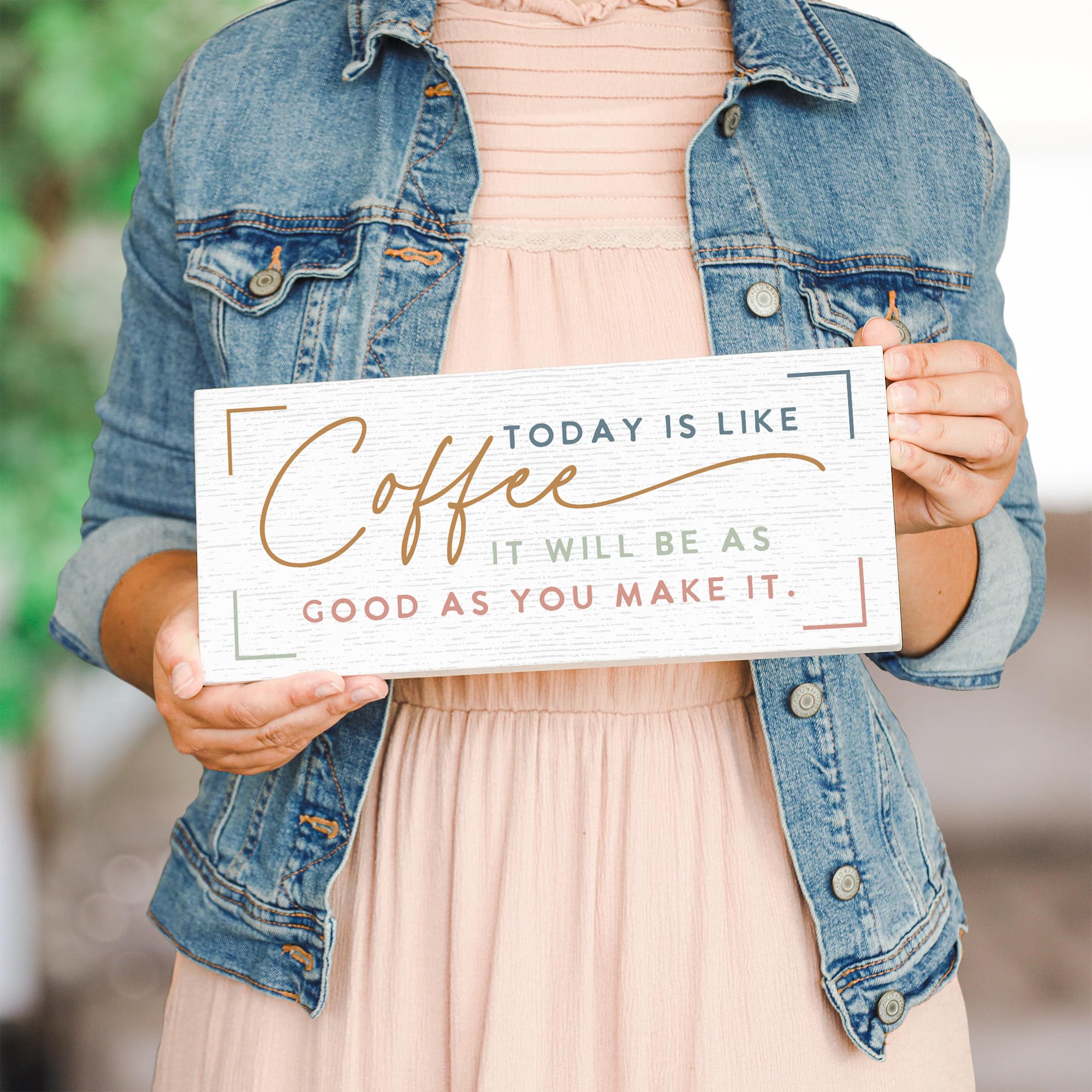Simply Said, INC Petite Hanging Accents Coffee Sign, No Talkie Before Coffee, 6.5 x 3.5 inch Wood Sign Cute Coffee Decor, Made in USA PHA1069