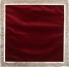 Indian Consigners Solid Red Velvet Cloth With Golden Shinny Border, Aasan Pooja Puja Cloth Poojan Table Cloth Holy Cloth