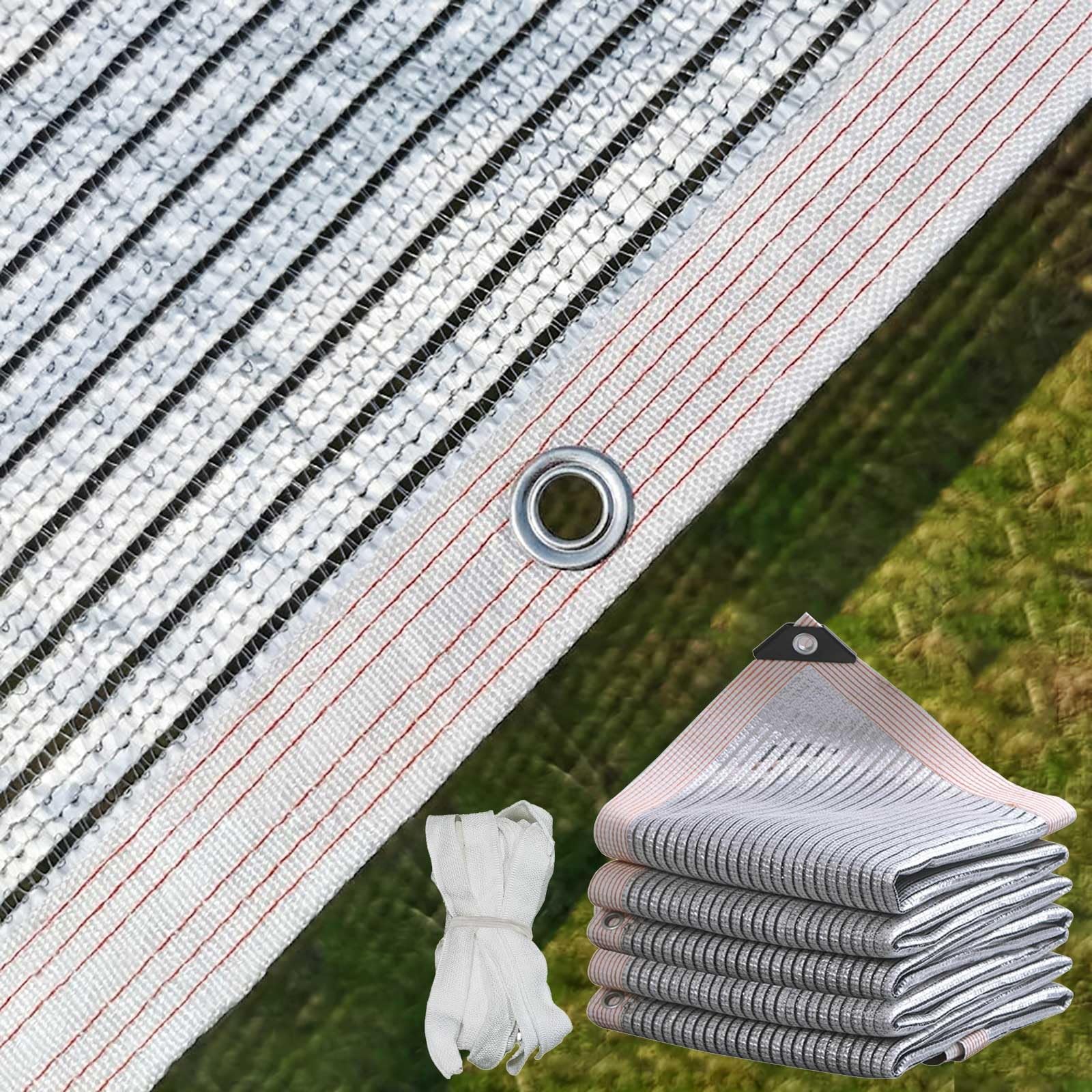 Tissu d'ombrage 85% aluminium réfléchissant contre la chaleur étouffante sur pergola et serre