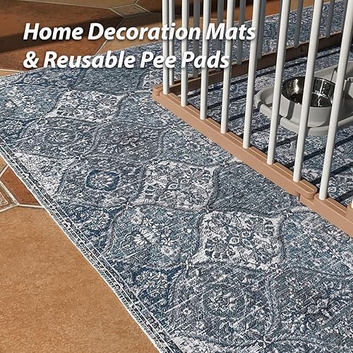 Miniatura 93 de nunubaby Almohadillas lavables para orina de perros, elegante, antideslizante, a prueba de fugas, reutilizable, ultraabsorbente, para jaulas y