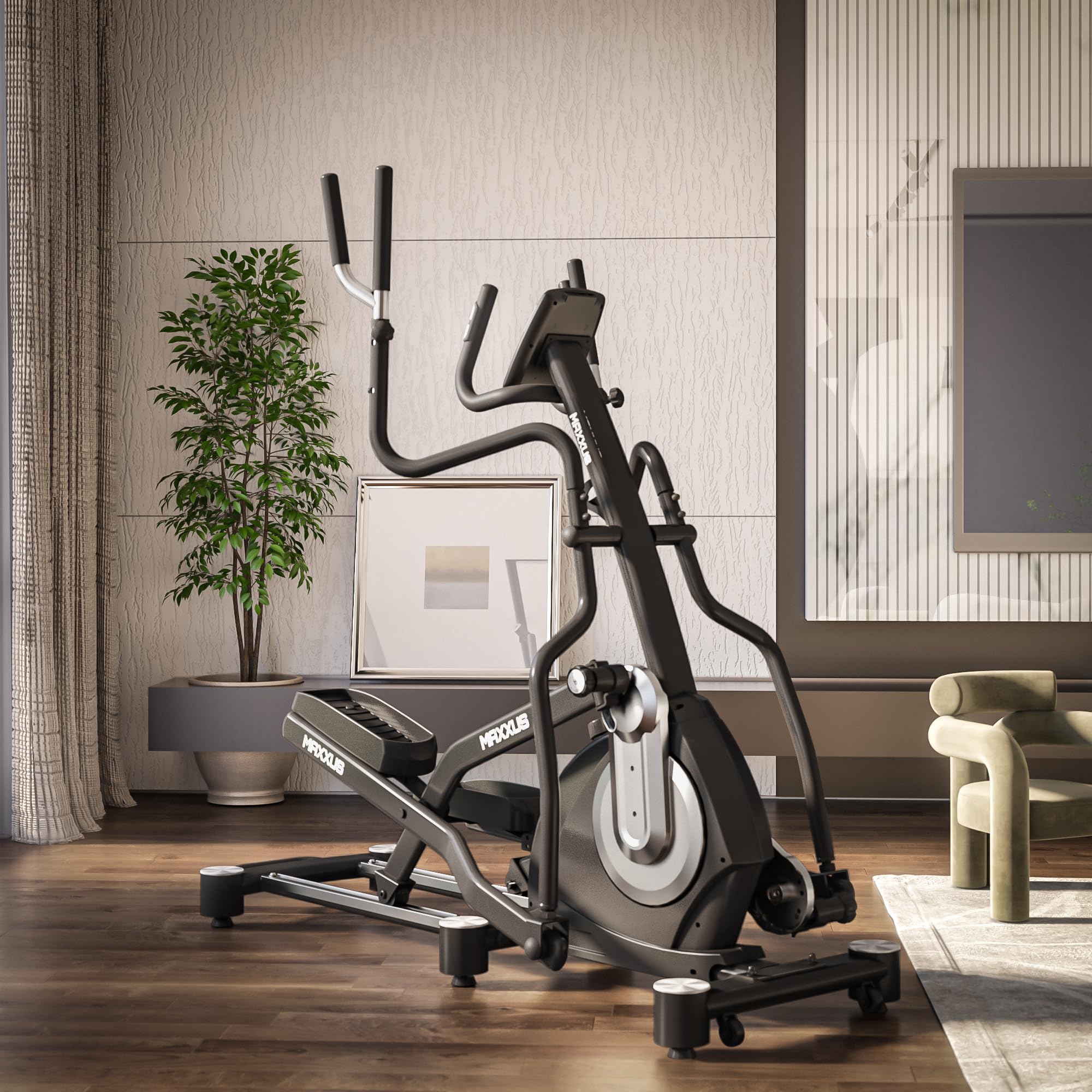 MAXXUS Crosstrainer für Zuhause – CX-Serie Ellipsentrainer mit 51–58 cm Schrittlänge, 24–29 kg Schwungmasse, App-Steuerung, 16 Widerstandsstufen & Magnetbremse