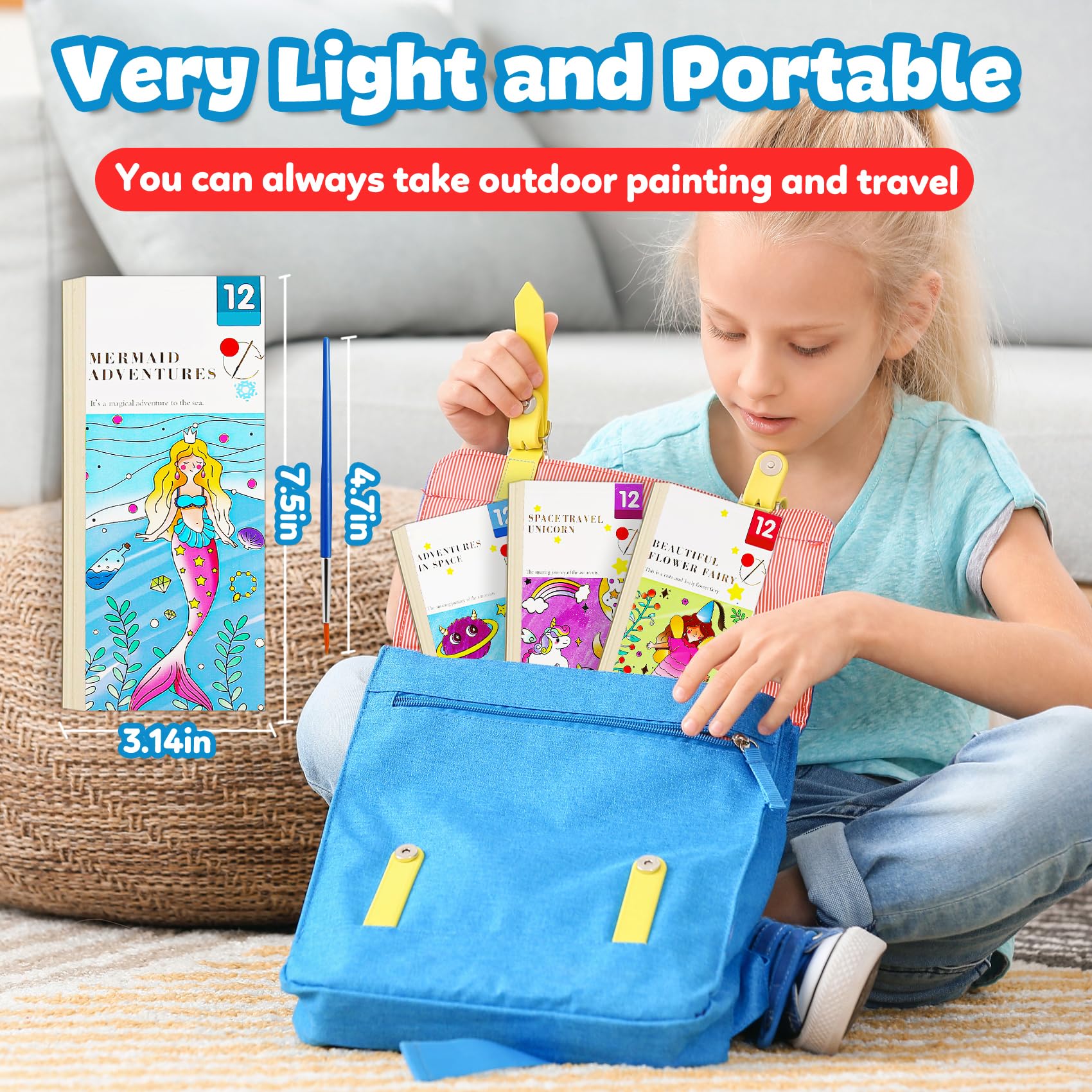 Libri da colorare con acqua per bambini dai 3 ai 5 anni, libro da colorare senza sporcare per bambini dai 2 ai 4 anni, arti creative e artigianato e viaggi in aereo, regalo di Pasqua per ragazzi e