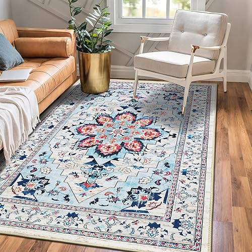 Bsmathom Alfombra de área de 3 x 5 pies, antideslizante, de pelo bajo, no desprende pelusa, alfombra de entrada suave de lana sintética, alfombra de