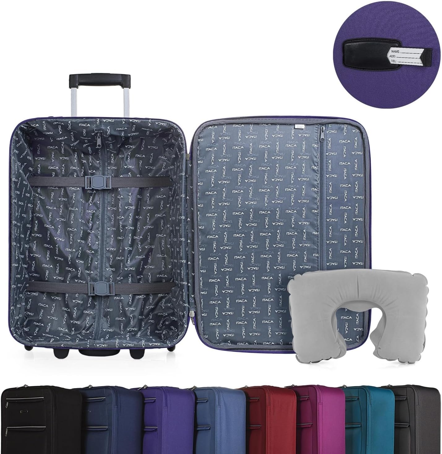 ITACA Cassley Basic, 55 x 39 x 18 cm, Violet, 55x40x20 cm, Basic
