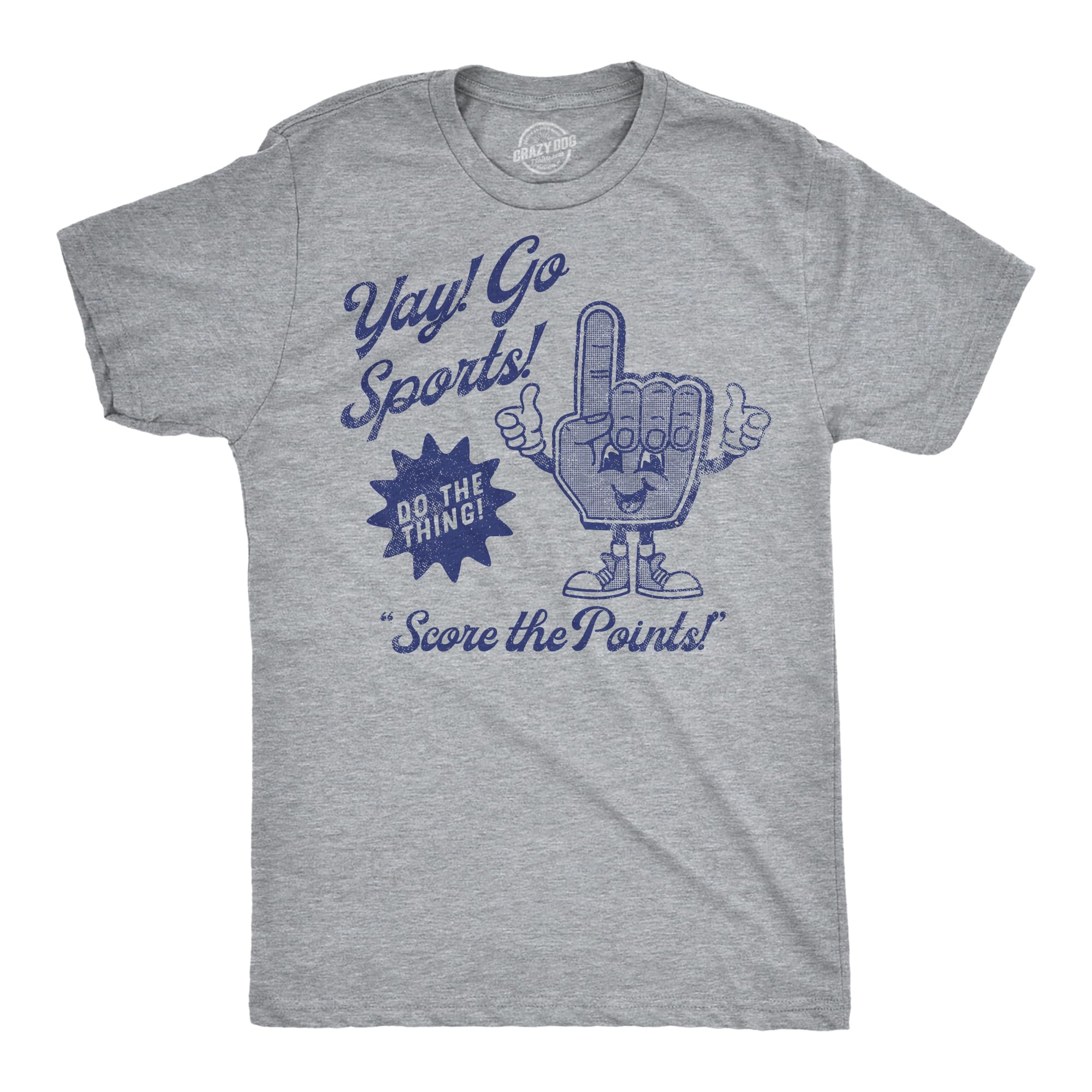 Mens Funny T Shirts Yay Go Sports Sarcastic Fan Graphic Sports Tee for Men