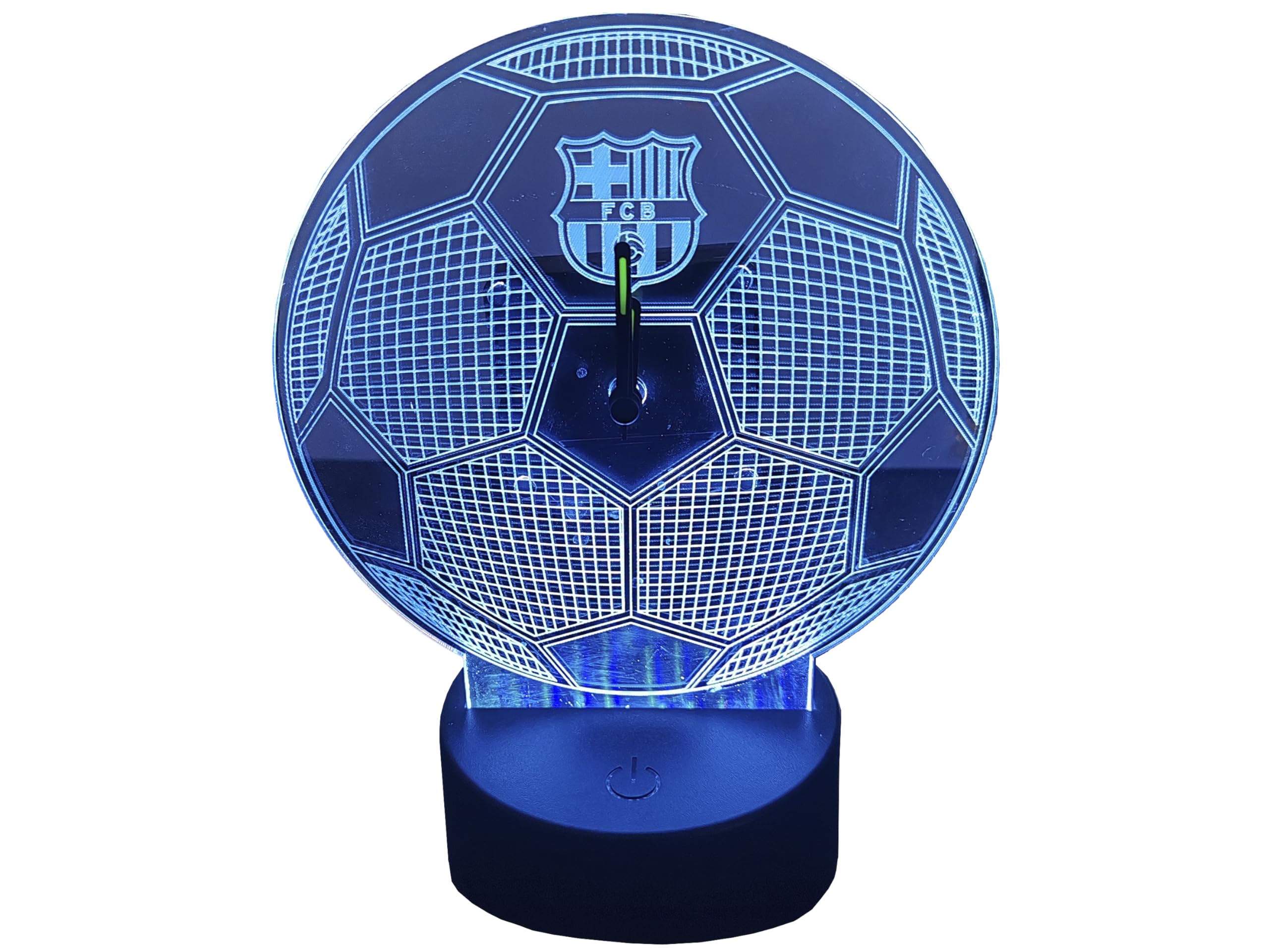FC Barcelona Despertador con Luz Metacrilato Transparente Producto Oficial