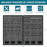 Pegboard kit with Accessories,Includes 2 Pack 16" X 24" Steel Peg Board and 120 PCS Varied Pegboard Accessories,can be Used for Tool Storage and Garage Organization. (Black Box)