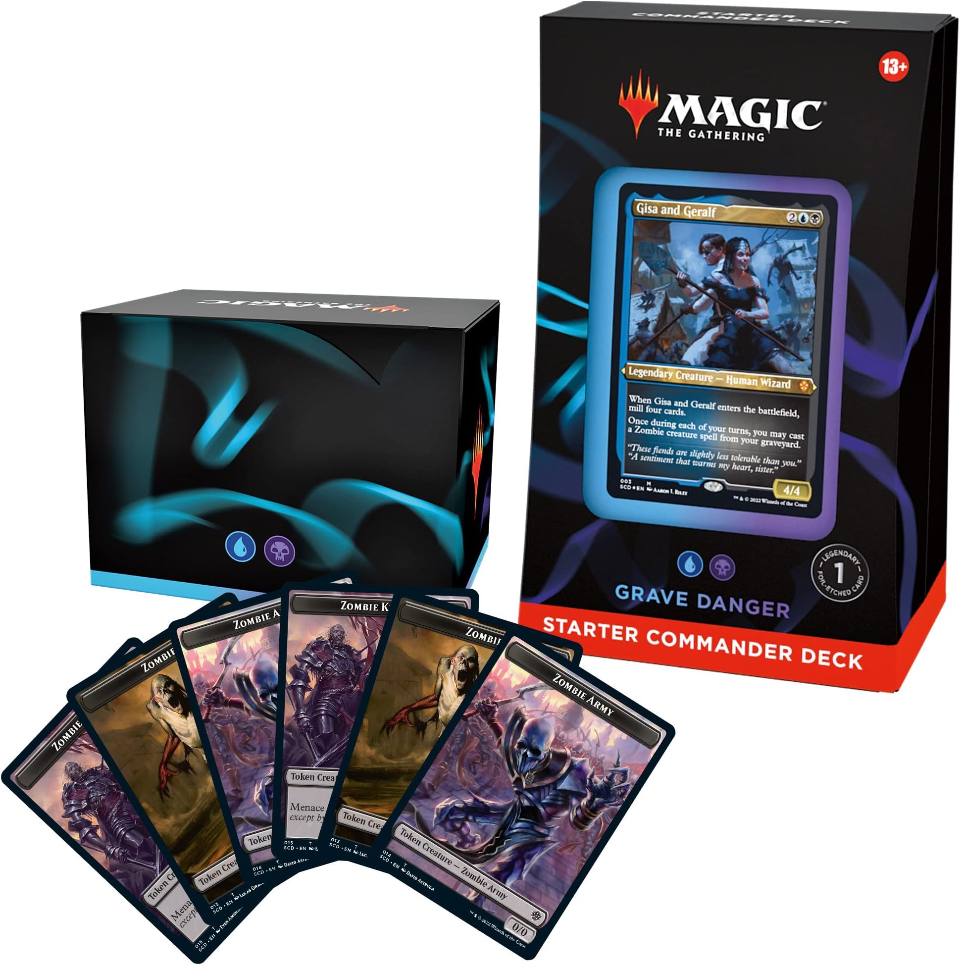 Magic The Gathering The Gathering Starter Commander Deck - Grave Danger (Blue-Black) for ages 13+