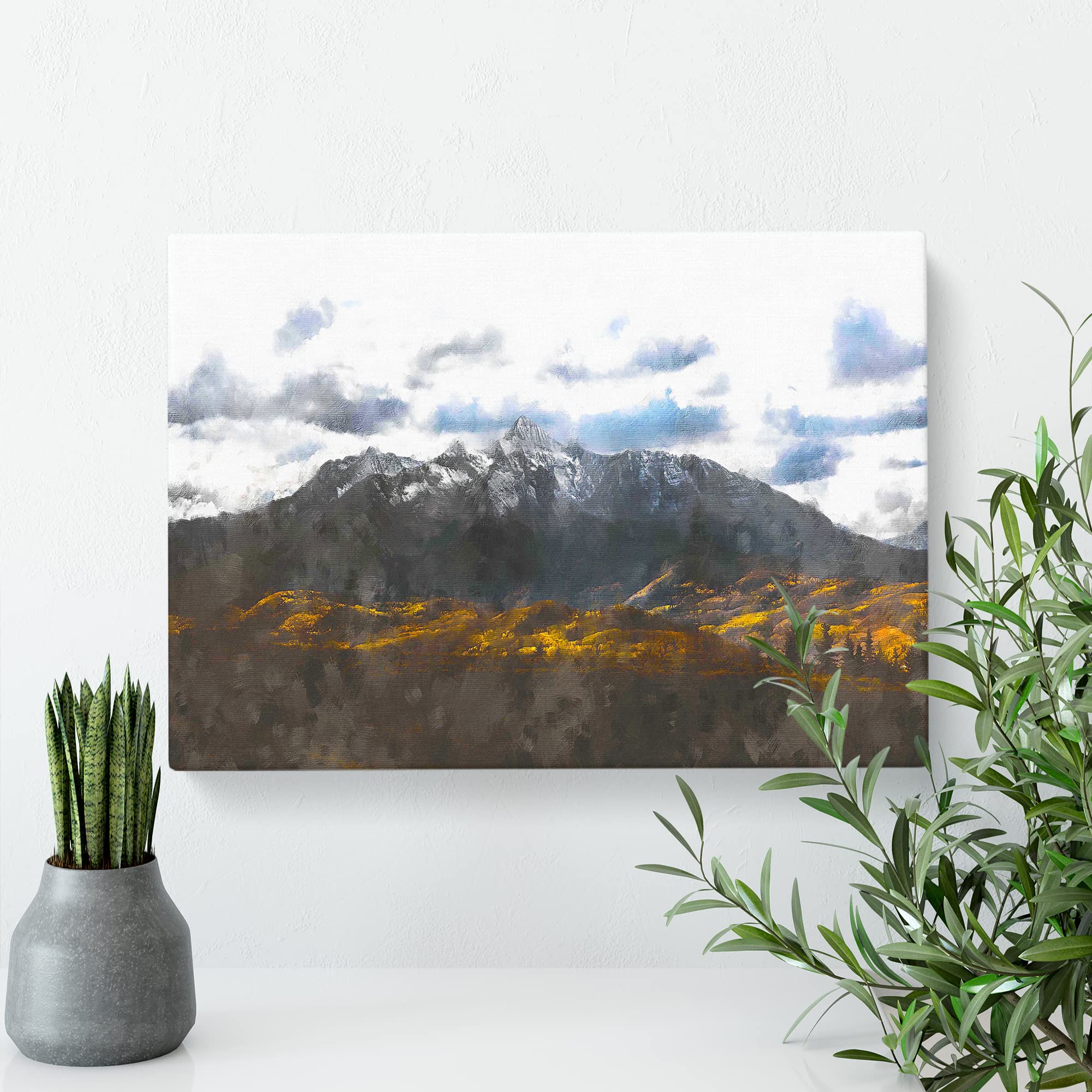 The Rocky Mountains Of California Canvas Print, Mixed, 25L x 50W cm - Image 3