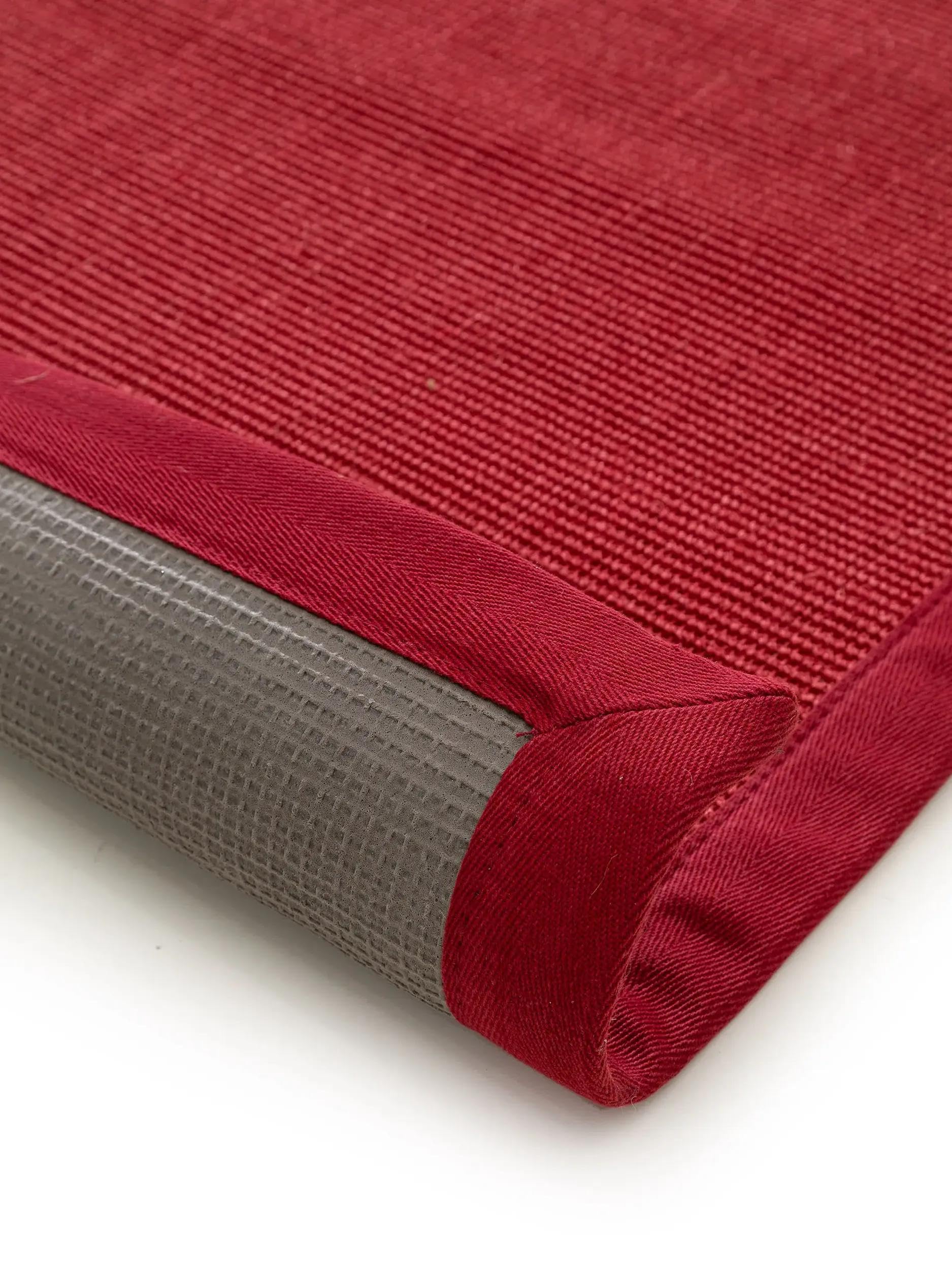 Sana Tapis en sisal pour l'intérieur et l'extérieur Rouge uni 160 x 230 cm
