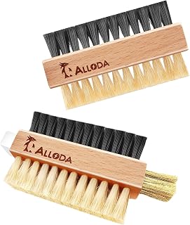 Cleaning Brushes, Shoe Brush for Multi Purpose, Soft Shoe Cleaner & Hard Sneaker Cleaner for Wet Clean, Brass Suede Shoe Cleaner & Eraser Suede Brush for Wet/Dry Spot Clean, Alloda (2)