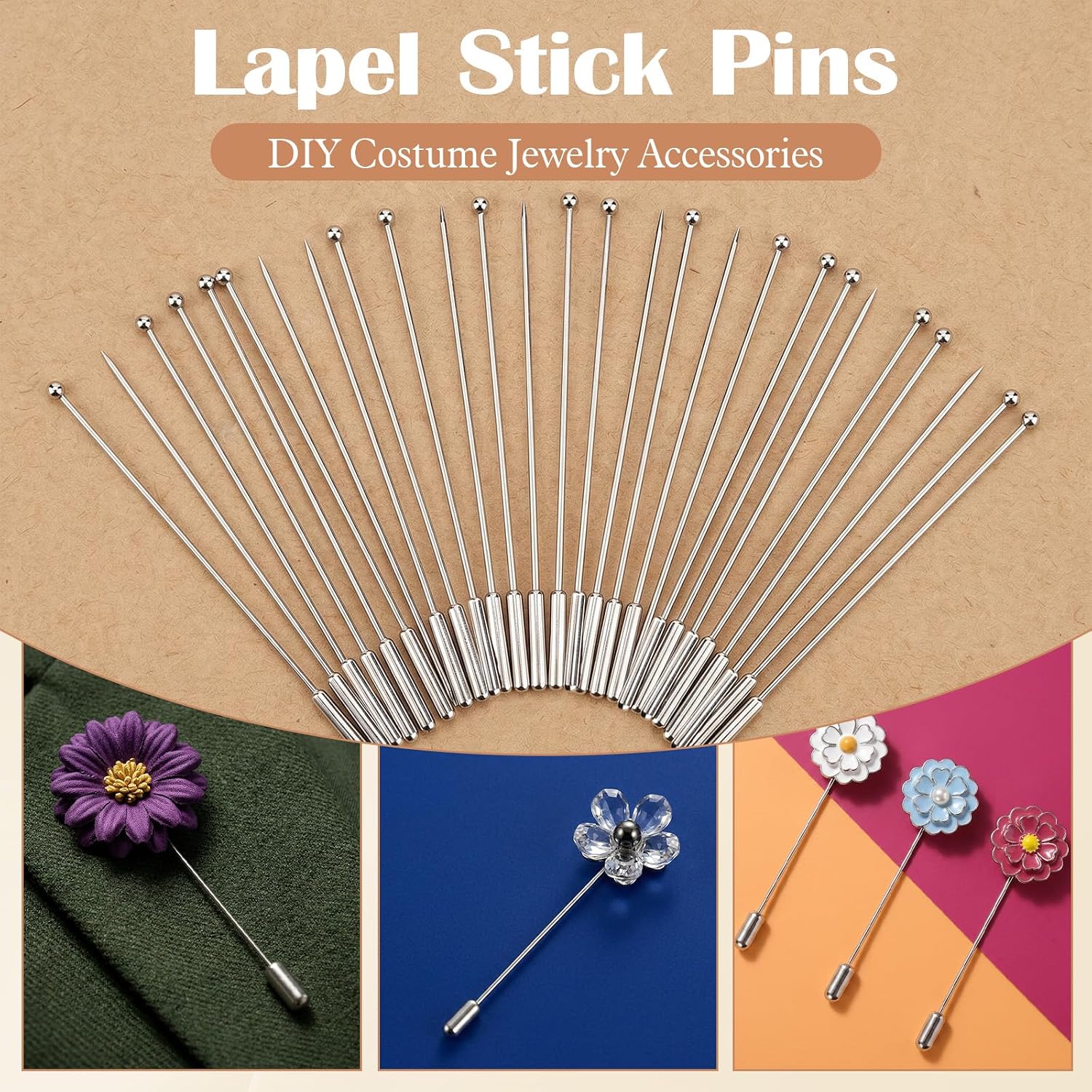 20PCS Hat Pins for Women Men with Stopper