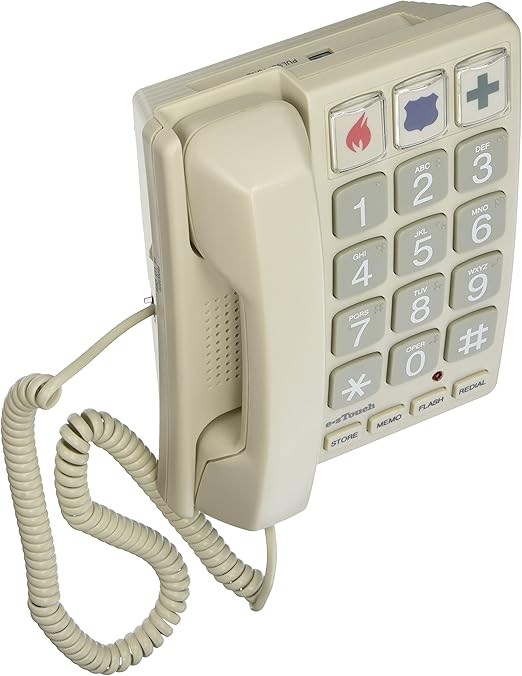 Cortelco 240085-VOE-21F 1-Handset Landline Telephone, Sandstone