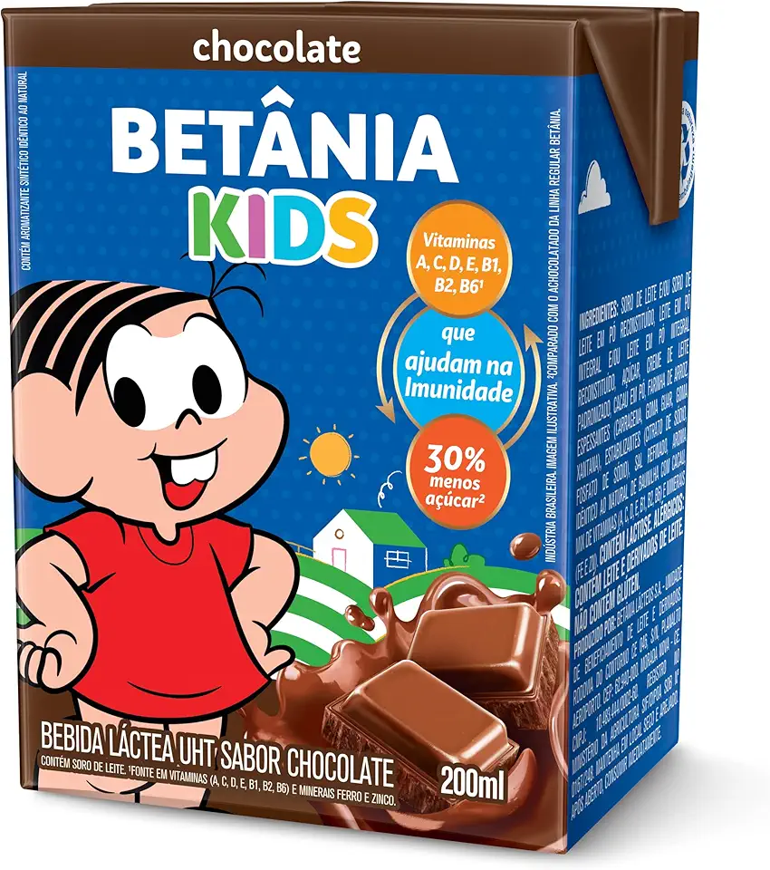 Betânia Kids - Bebida Láctea Sabor Chocolate 200ml