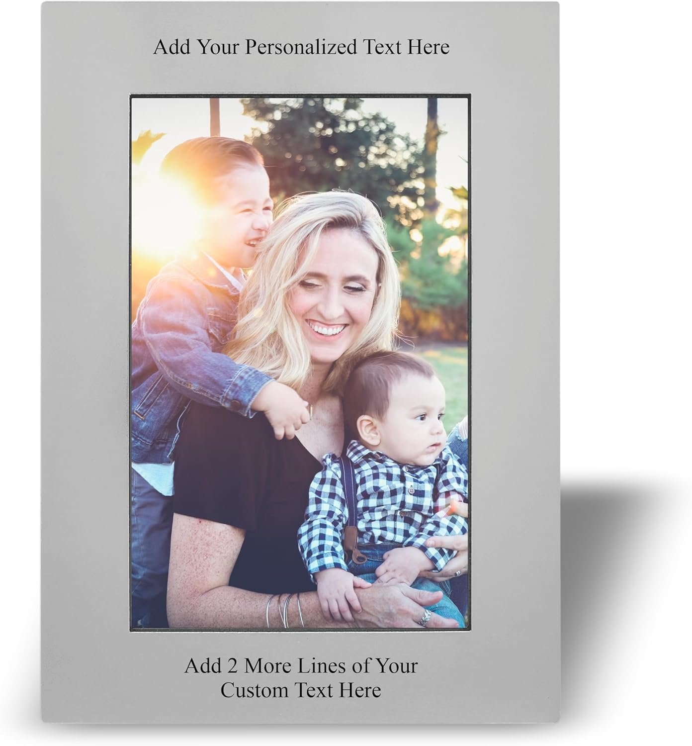 Awards4U Personalized Picture Frame 4x6 Photo Size – Add Your Custom Text in 2 Imprint Locations - Customizable Gift Both Vertically and Horizontally - Choose Color and Font Custom Picture Frame