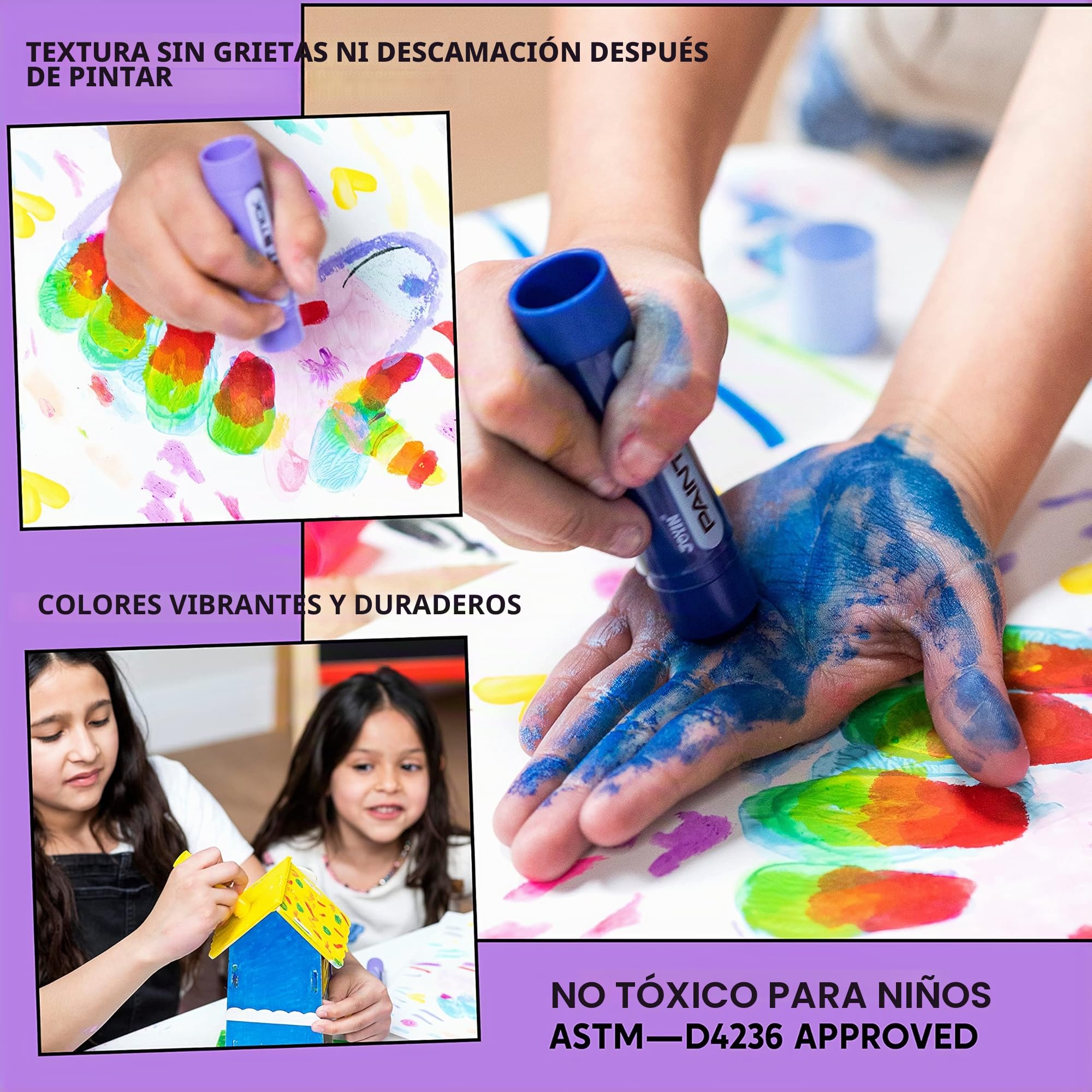 JOYIN 36 Temperas Lavables en Stick, Pintura para Niños 3 Años, Vistoso Tempera Paint Stick, Regalos Creativos de Pintura para Niños