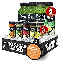 Vista 26 de O2 Living Juice - Bebida prensada en frío, paquete variado de sabores – Bebidas de jugo orgánico – Sin azúcares añadidos o agua, dulzura natural