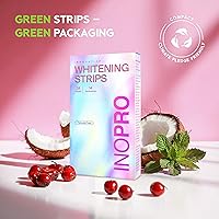 Vista 8 de InoPro Kit de 14 Tratamientos de Tiras Blanqueadoras Dentales - Blanqueador Dental Seguro para el Esmalte, Sin Peróxido, Tiras Verdes y Blancas