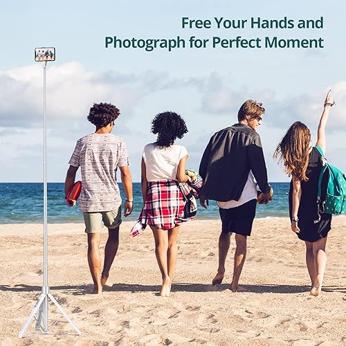 Miniatura 32 de ATUMTEK Trípode para selfie stick de 65 pulgadas, todo en uno, extensible con control remoto Bluetooth, rotación de 360° para iPhone y Android, Negro