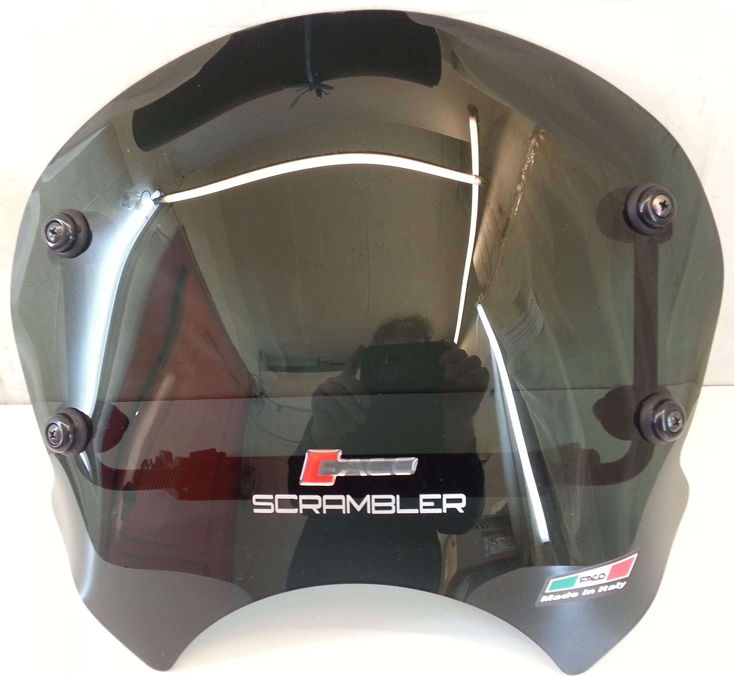 CUPOLINO FUME' SCURO 3MM + ATTACCHI DUCATI SCRAMBL
