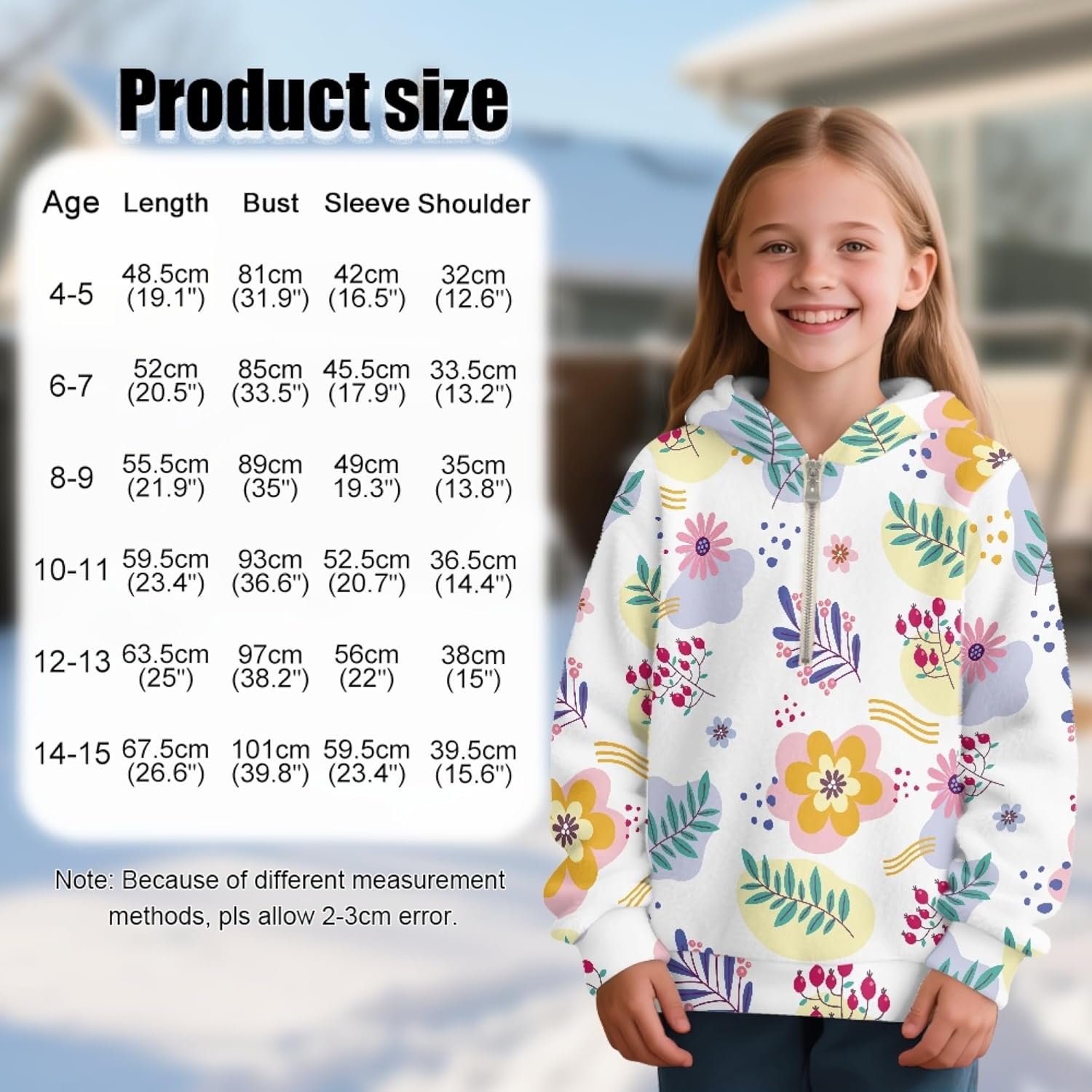 Hawapod Half Zip Up Hoodie For Girl Casual Comfort Pullover Hoodies Long Sleeves Daily Athletic Sweatshirt Size 4-15