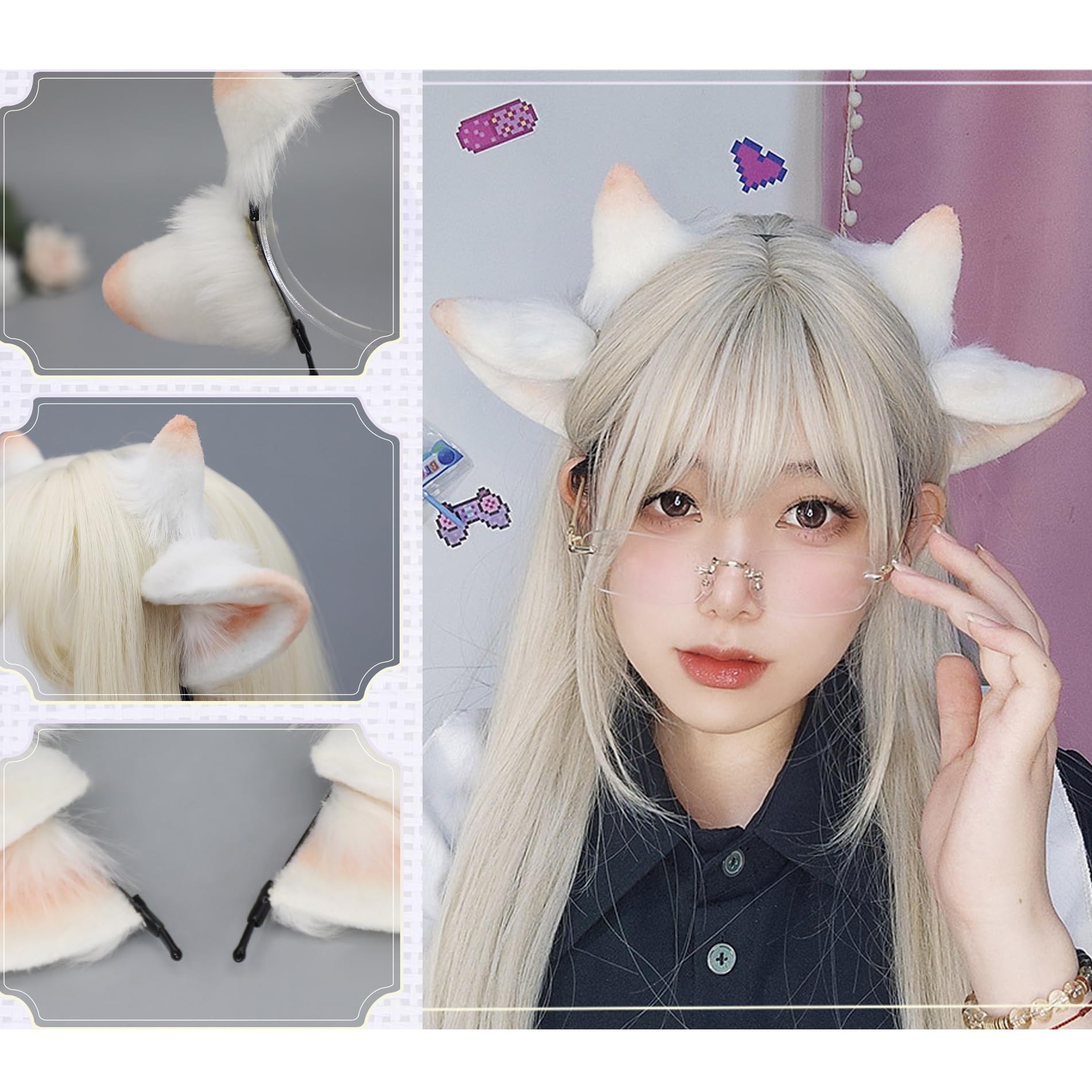 和風 狐耳 猫耳 ねこ耳 ケモ耳 角 コスプレ カチューシャ 和柄 創作  中華 和風 狐耳 猫耳 ねこ耳 ケモ耳 角 コスプレ カチューシャ 和柄