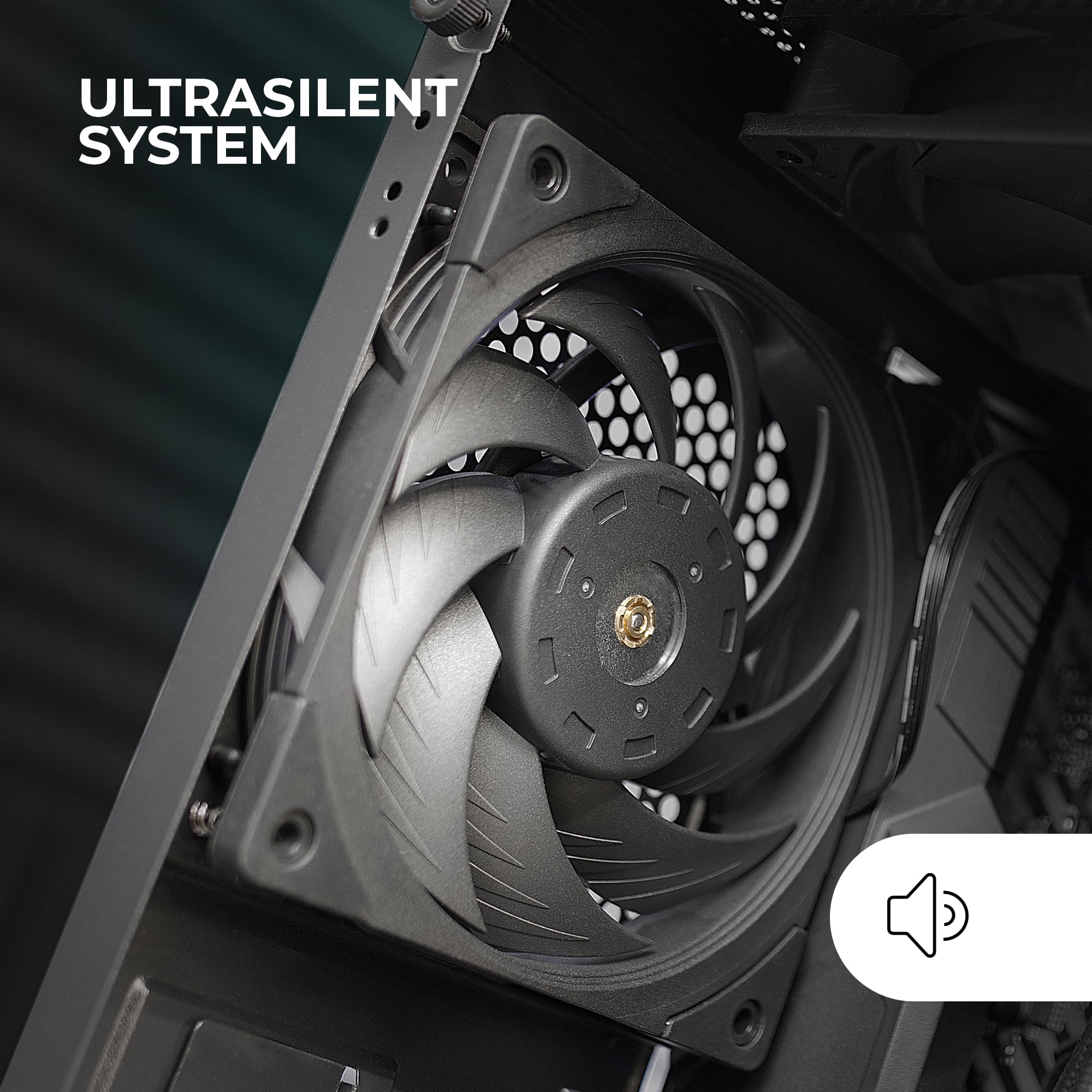 Mars Gaming MFD, Ventilador 120mm CHROMA RGB Dual Automático, Ultra Silencioso 14dB, Conexión Molex 4PIN, Sistema Antivibraciones, Transparente — view 104