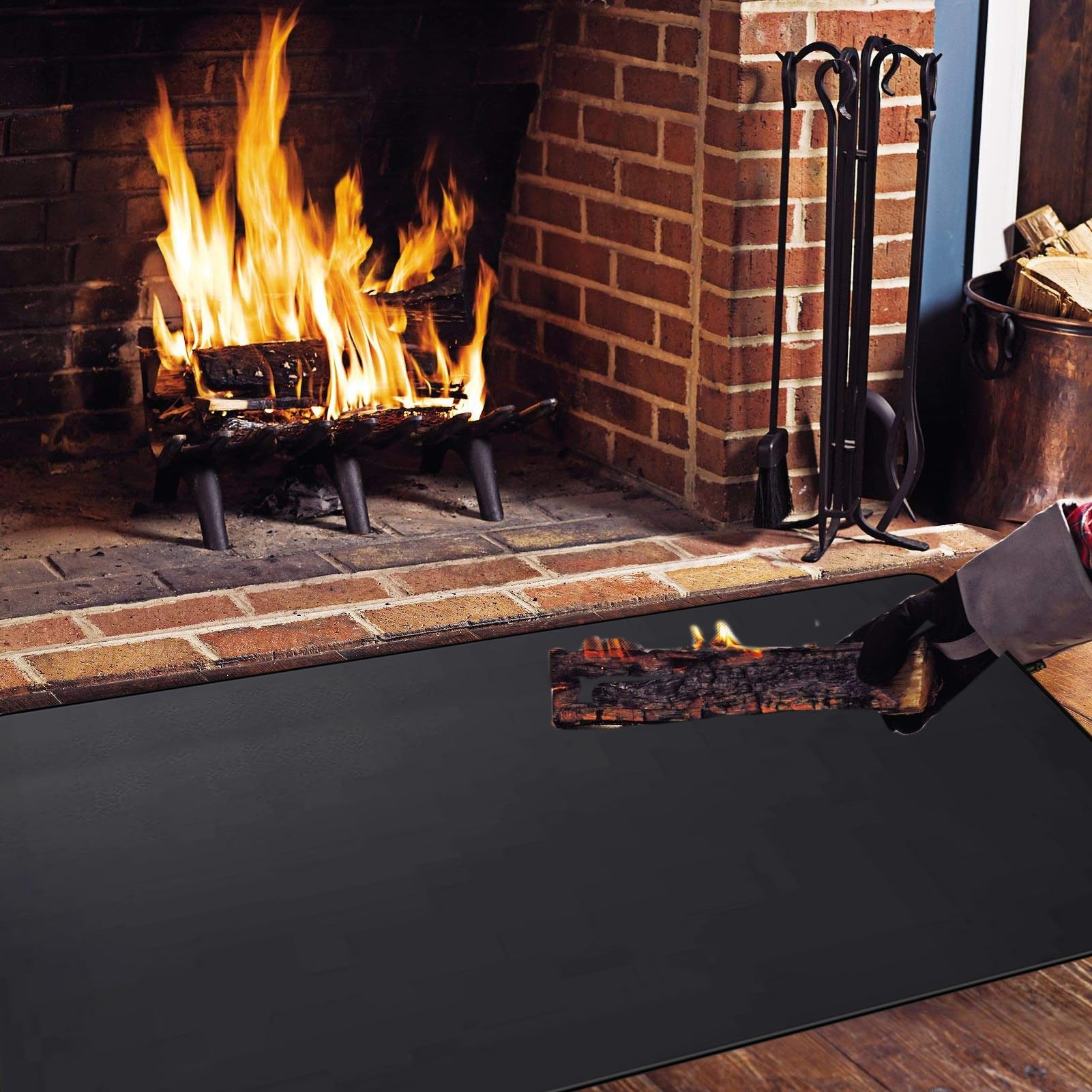 Protezione per il pavimento del focolare - Tappetino per caminetto | resistente alle alte temperature, Tappeto scudo per braciere facile da pulire, Strato di difesa dalle scintille di cenere | T