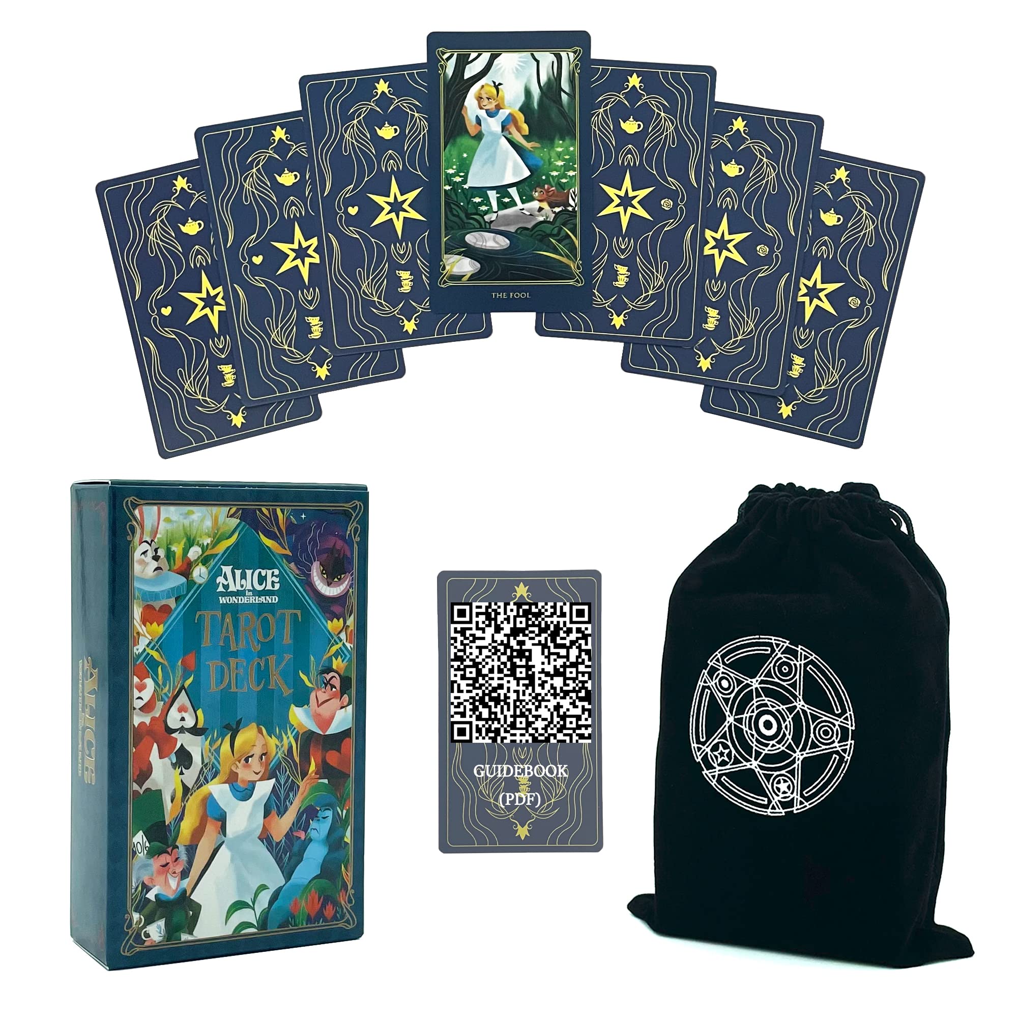 Buy Alice in Wonderland Tarot Cards Miniature Version Set with PDF
