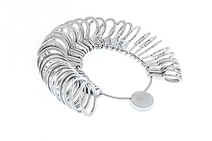 36-Piece Chrome Plated Brass Ring Sizer Set