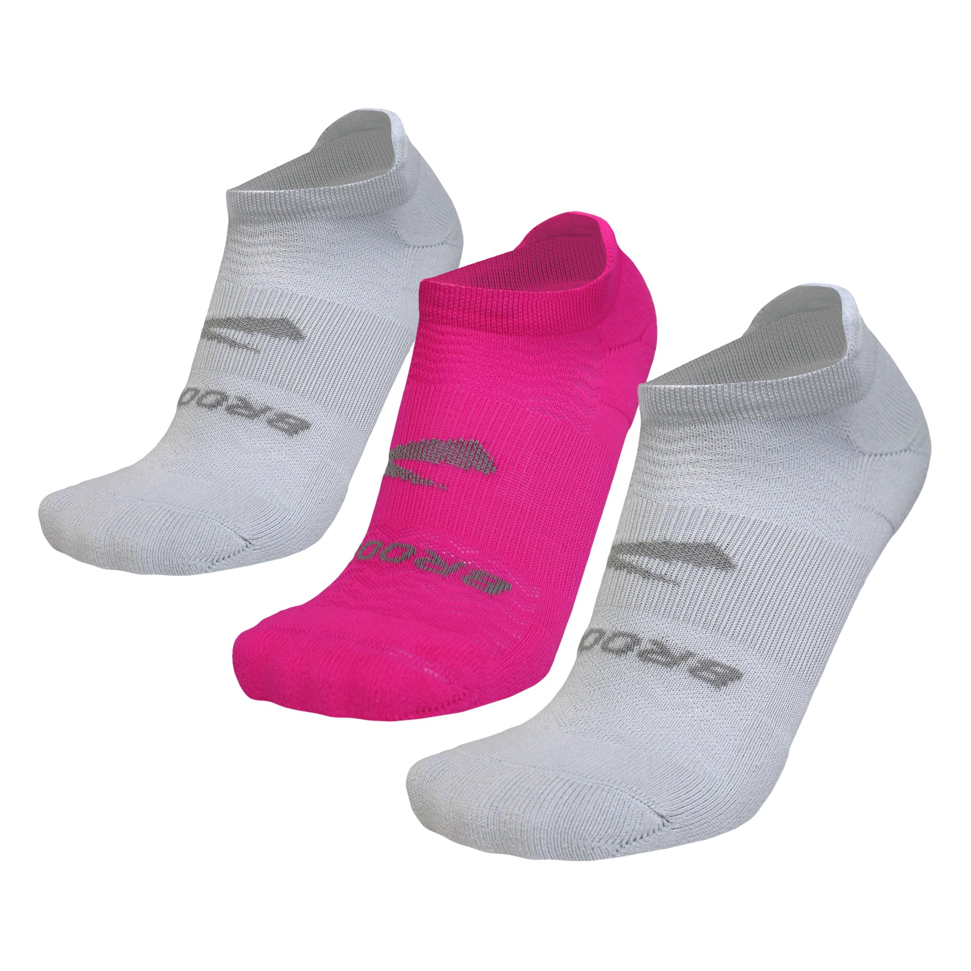 Brooks Run-In No Show Socks, Athletic Running Socks, Comfort Fit, 3-Pack