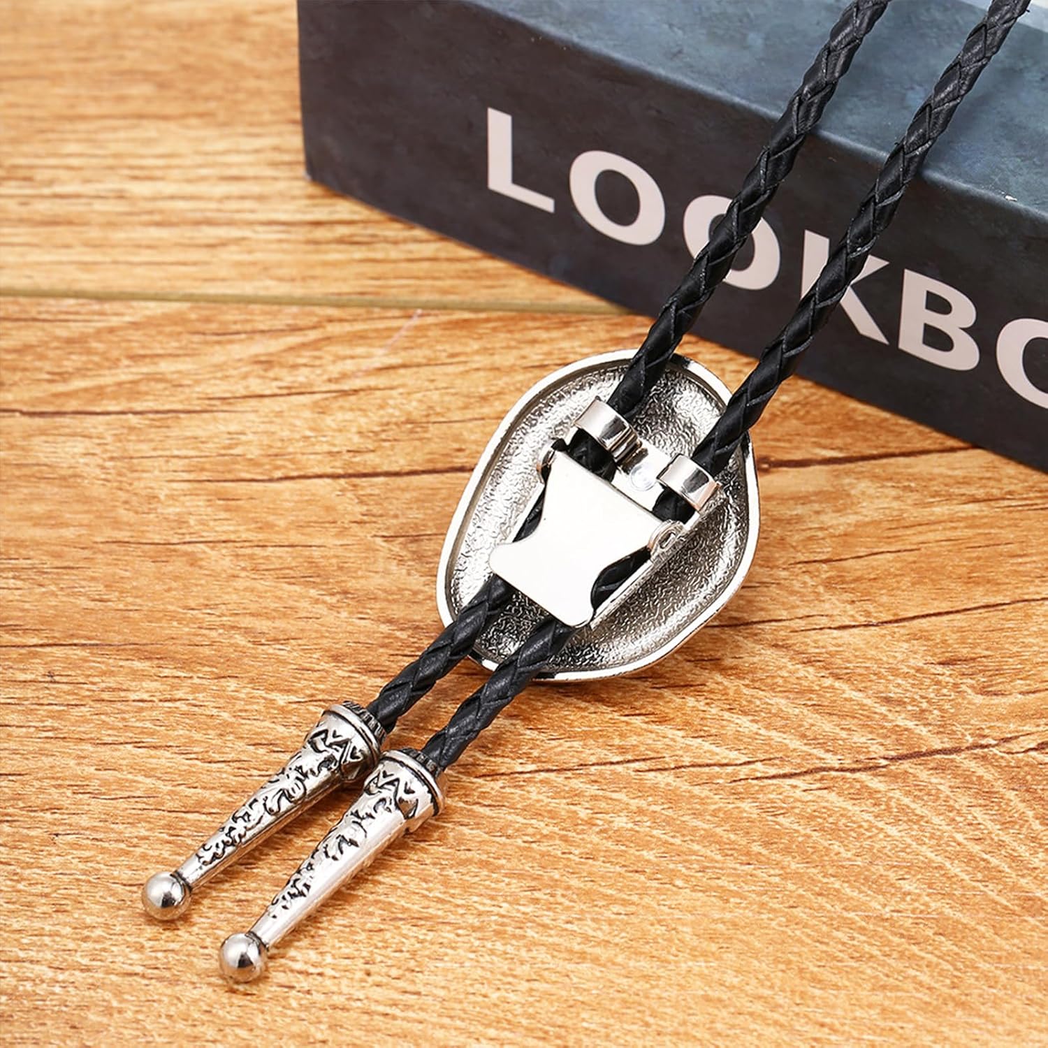 Turquoise Bolo Tie for Men, Leather Braided Necktie Western Cowboy Bola Tie Costume Accessories for Men Women - Image 5