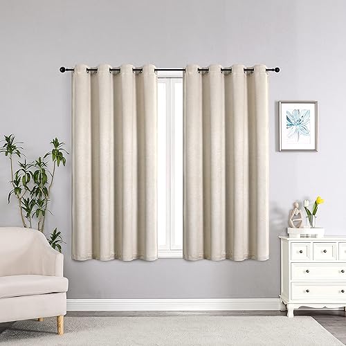 Regal Home Collections Juego de 2 paneles de cortinas para oscurecer la habitación, reducción de ruido, ahorro de energía, cortinas para oscurecer