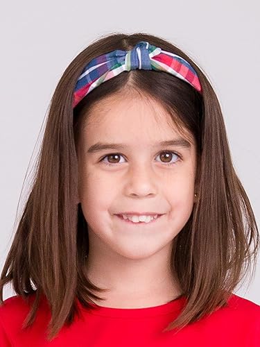 Miniatura 13 de RuffleButts® Diadema con lazo negro para niñas, talla única Negro -,Oliva polvorienta anudada,Azul marino,Rosado,Rojo -,Marfil,a cuadros, (Prep