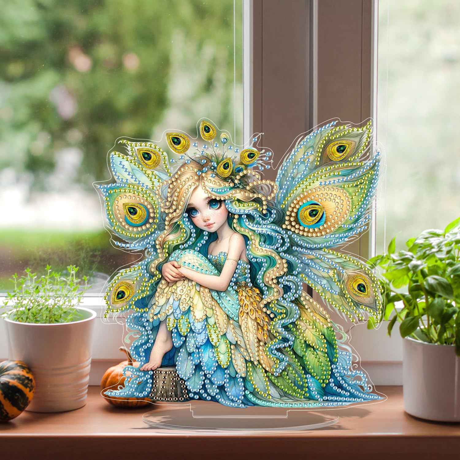 Lxmsja Diamond Art Peacock Desktop Ornaments - Image 4