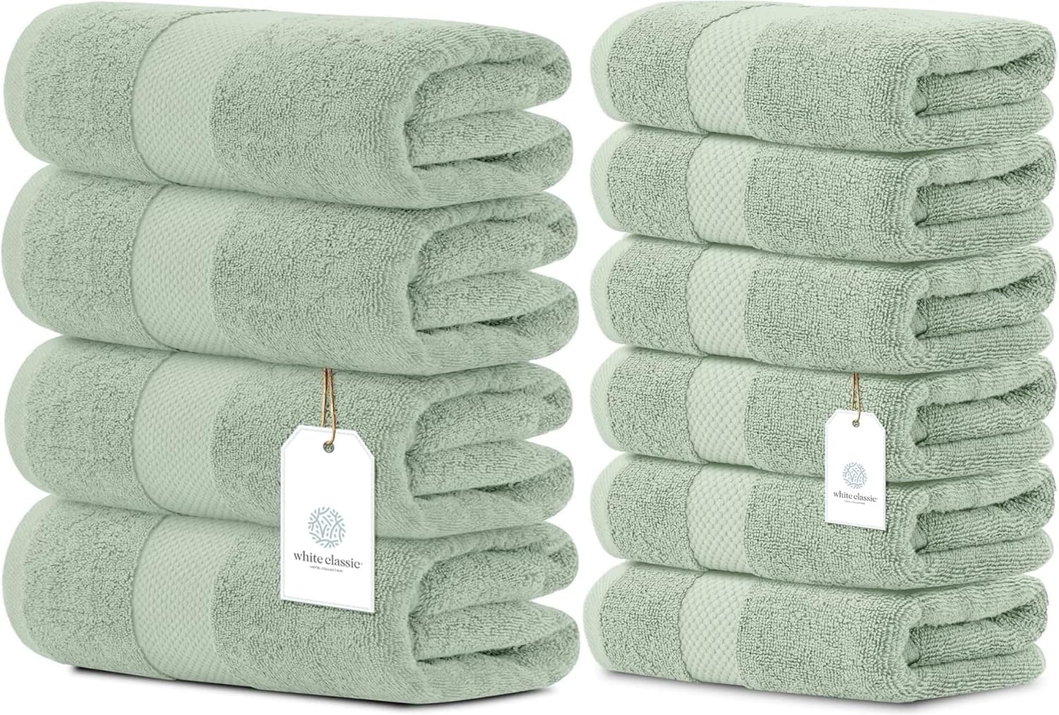 White Classic Luxury Cotton Bath Towels 4 Pack Luxury