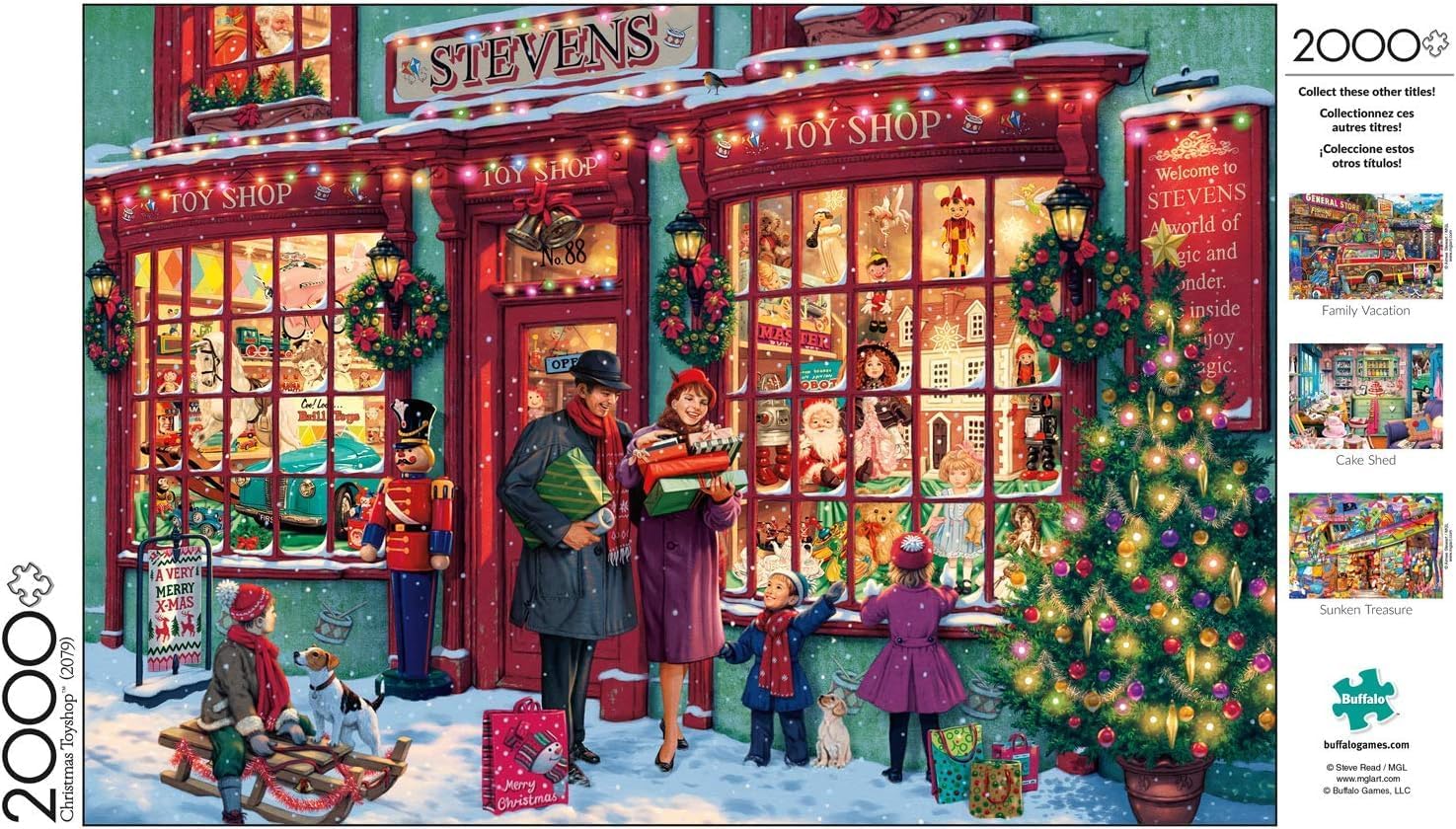Buffalo Games – Christmas Toyshop - Steve Read - 2000 Piece Jigsaw Puzzle ​ Colorful and Festive Holiday Puzzles for Adults – Precision-Cut Pieces, Beautiful Artwork, and Hours of Winter Fun